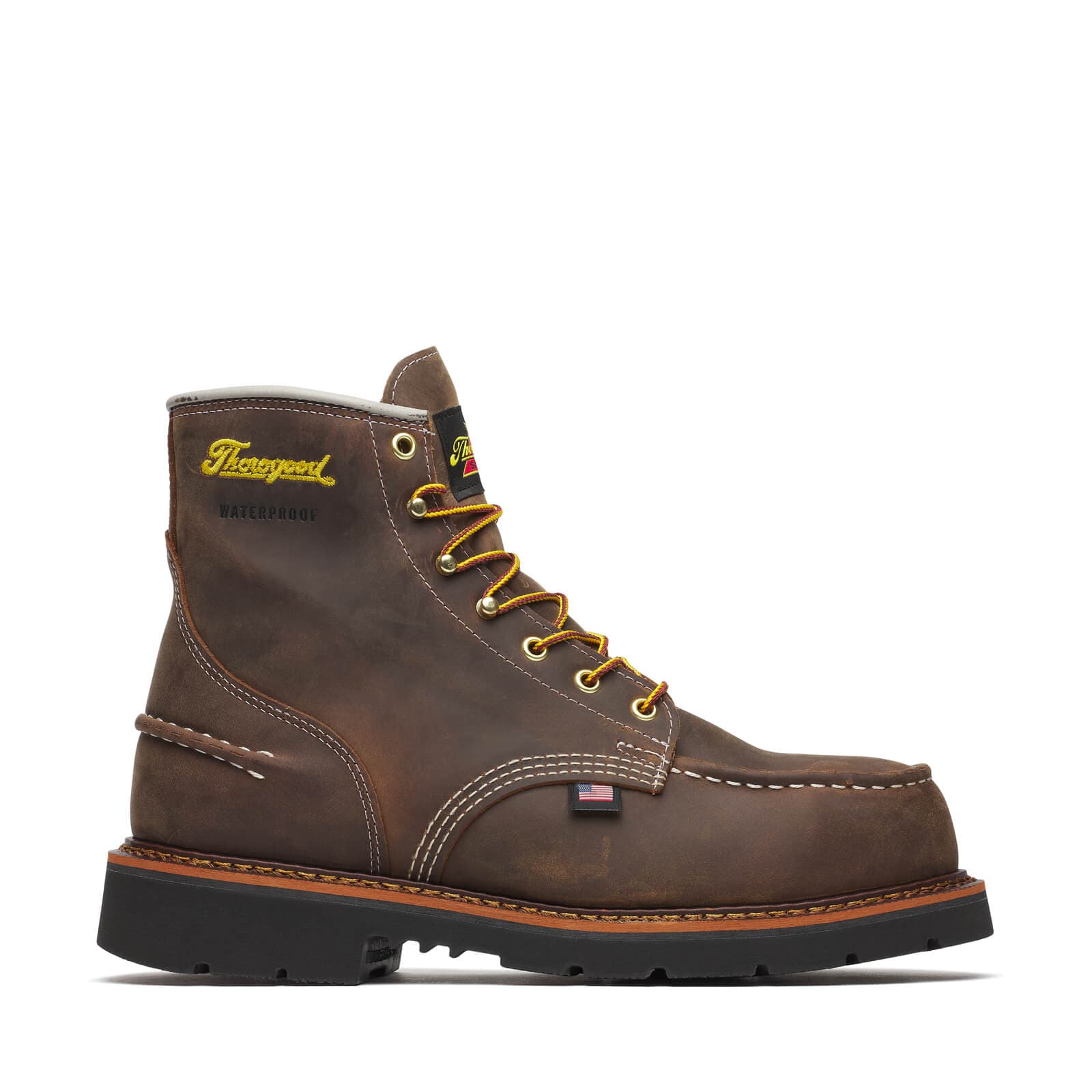 Thorogood Uniform Boots Fire_Safety_USA Thorogood 1957 Series Waterproof Safety Toe 6″ Crazy Horse Moc Toe - Men's