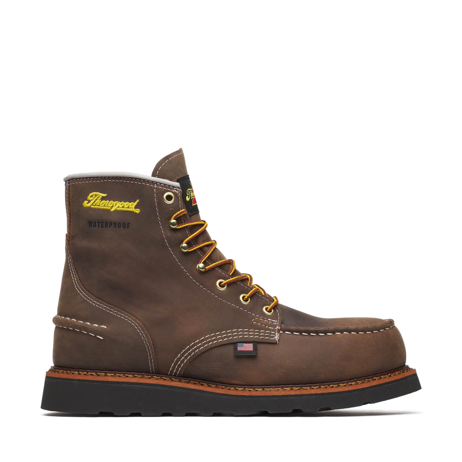 Thorogood Uniform Boots Fire_Safety_USA Thorogood 1957 Series WP 6″ Crazy Horse Steel Moc Toe - Men's