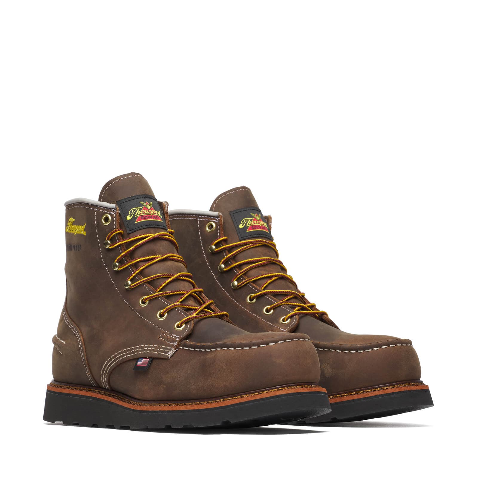 Thorogood Uniform Boots Fire_Safety_USA Thorogood 1957 Series WP 6″ Crazy Horse Steel Moc Toe - Men's