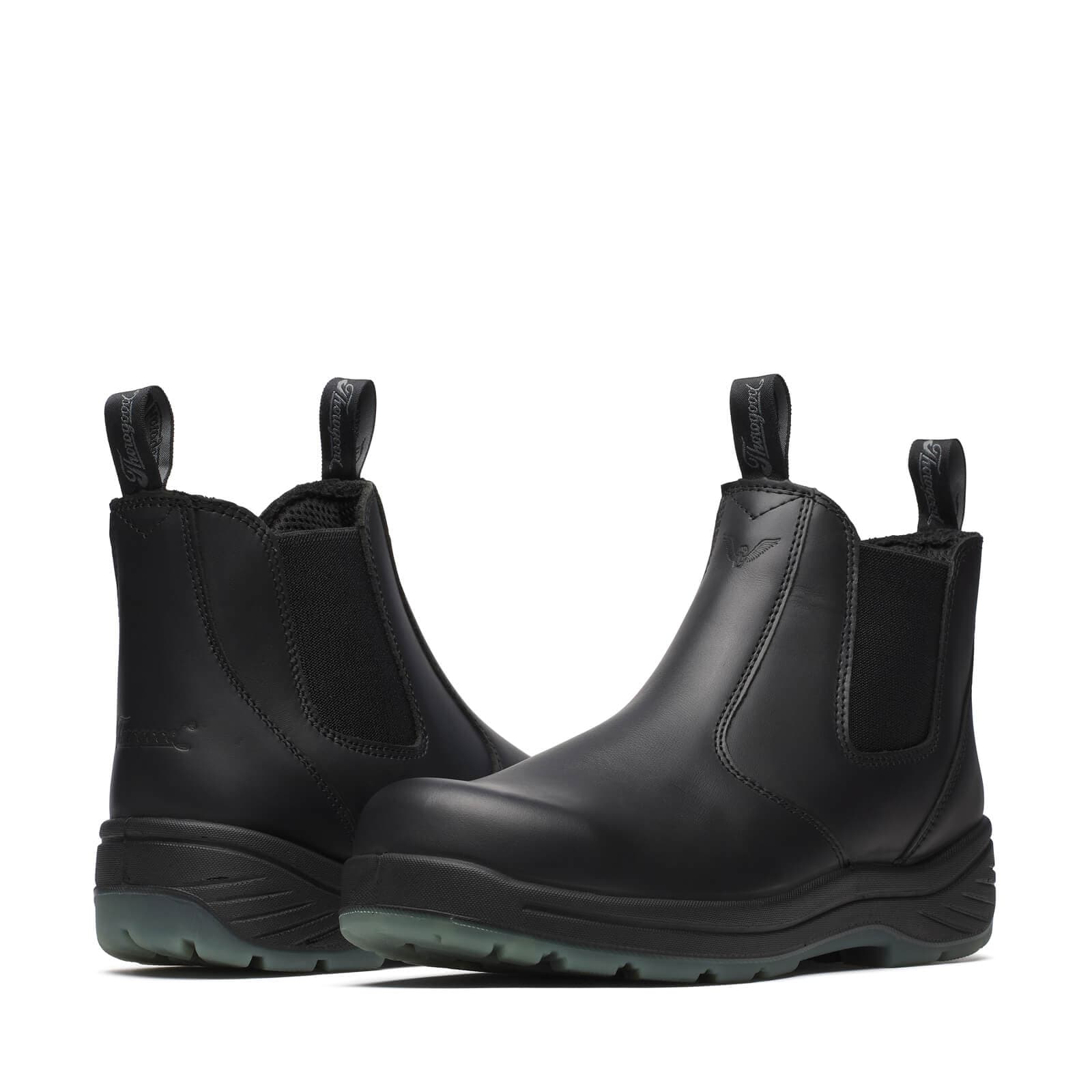 Thorogood Uniform Boots Fire_Safety_USA Thorogood 6″ Black Quick Release Station Boot Safety Toe with Translucent Bottom - Men's