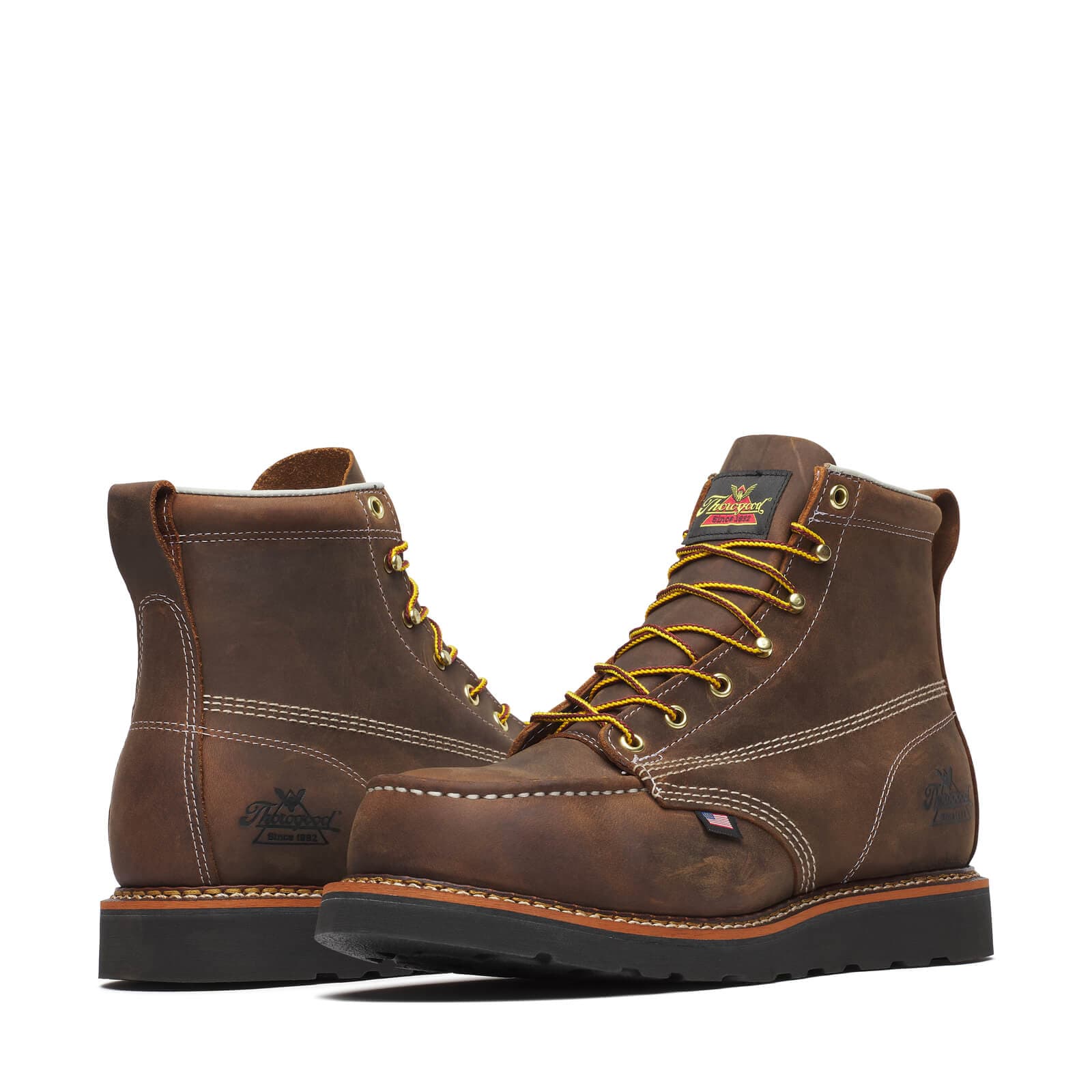 Thorogood Uniform Boots Fire_Safety_USA Thorogood 6″ Crazy Horse Safety Toe - Men's