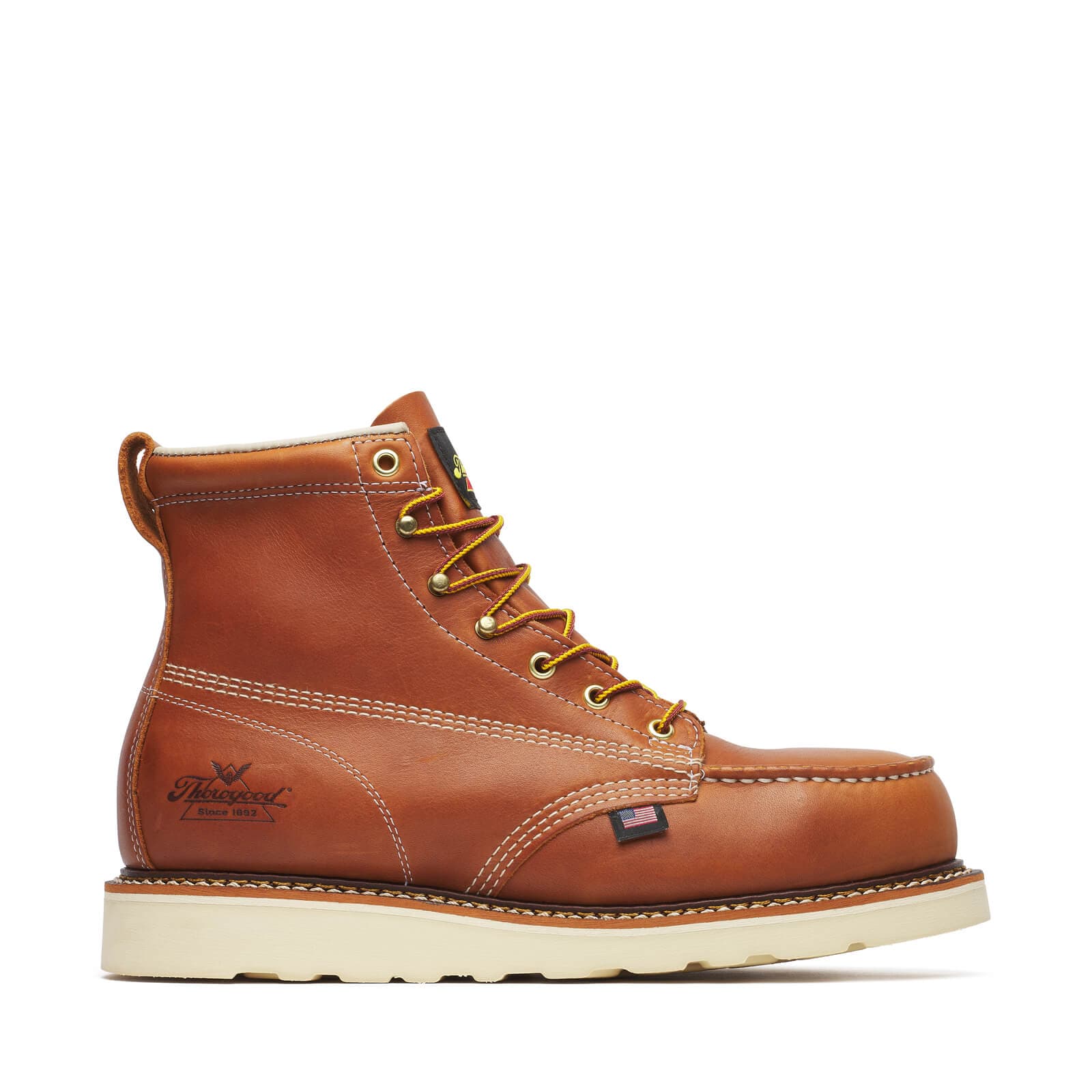 Thorogood Uniform Boots Fire_Safety_USA Thorogood American Heritage 6″ Tobacco Safety Toe - Men's