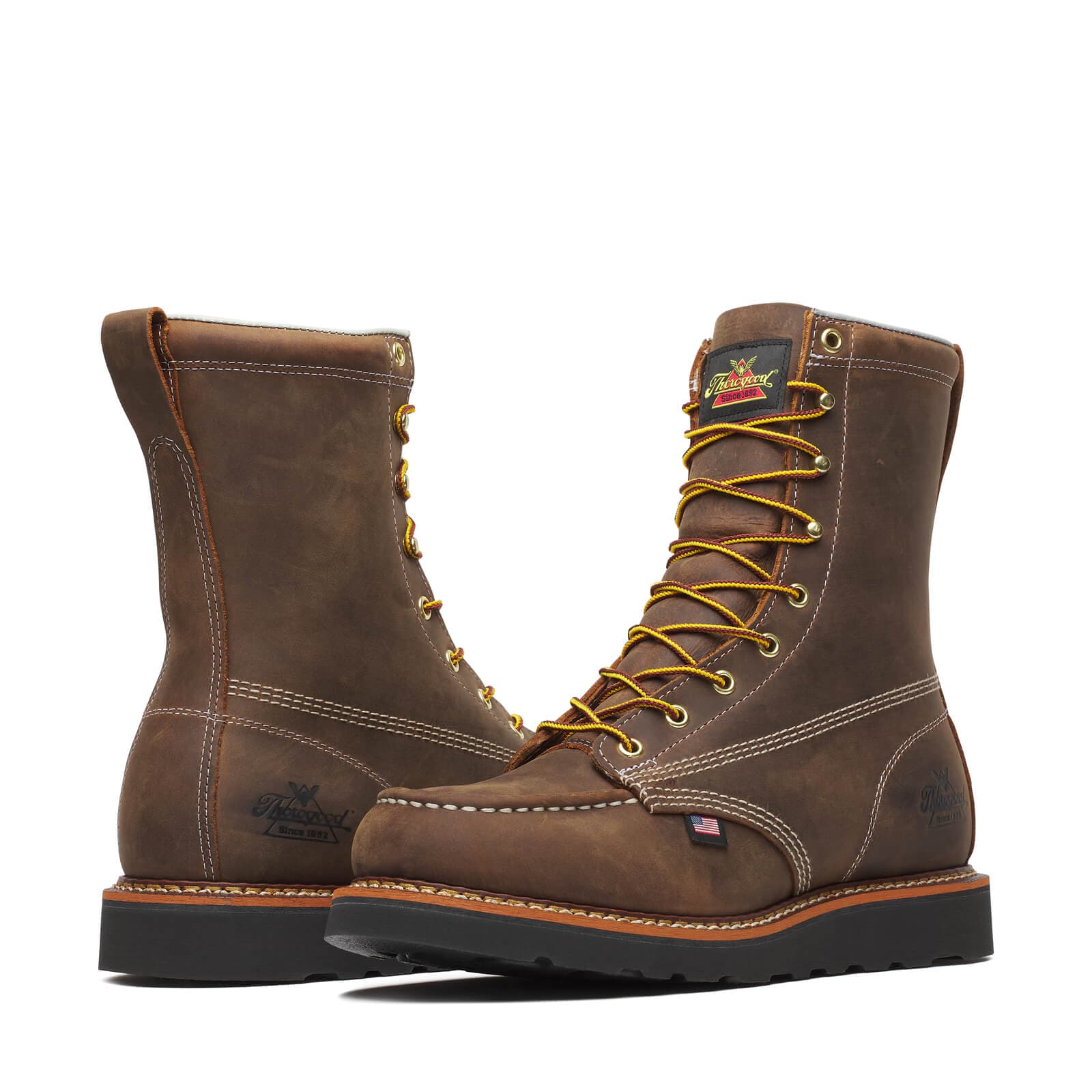 Thorogood Uniform Boots Fire_Safety_USA Thorogood American Heritage 8″ Crazy Horse Moc Toe - Men's