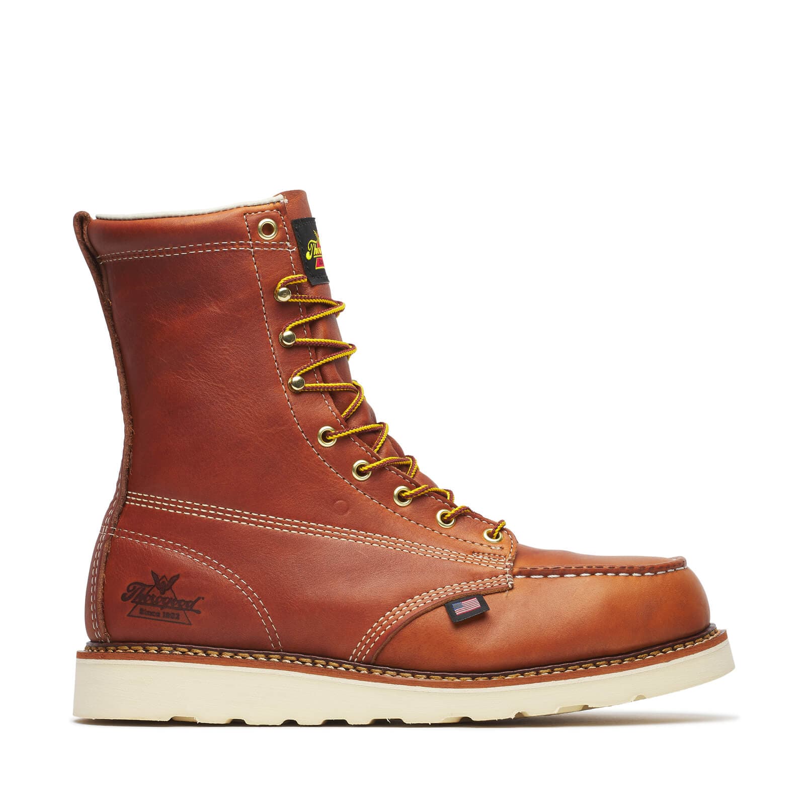 Thorogood Uniform Boots Fire_Safety_USA Thorogood American Heritage 8″ Tobacco Safety Toe - Men's