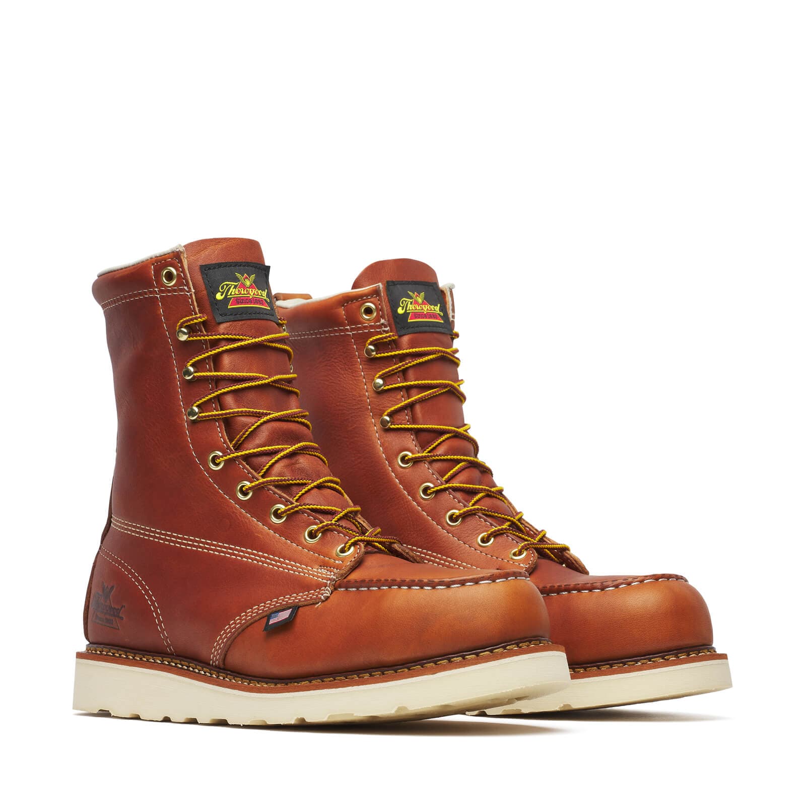Thorogood Uniform Boots Fire_Safety_USA Thorogood American Heritage 8″ Tobacco Safety Toe - Men's