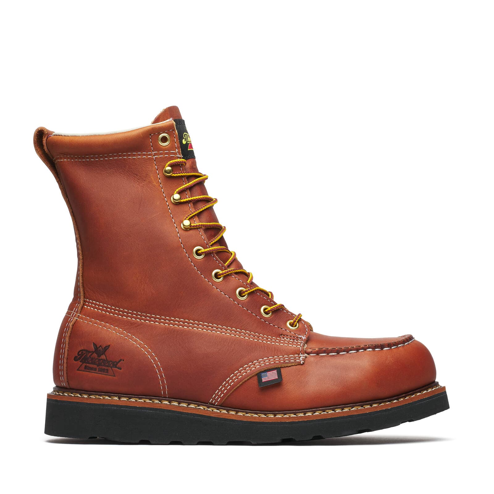 Thorogood Uniform Boots Fire_Safety_USA Thorogood American Heritage 8″ Tobacco Steel Moc Toe - Men's