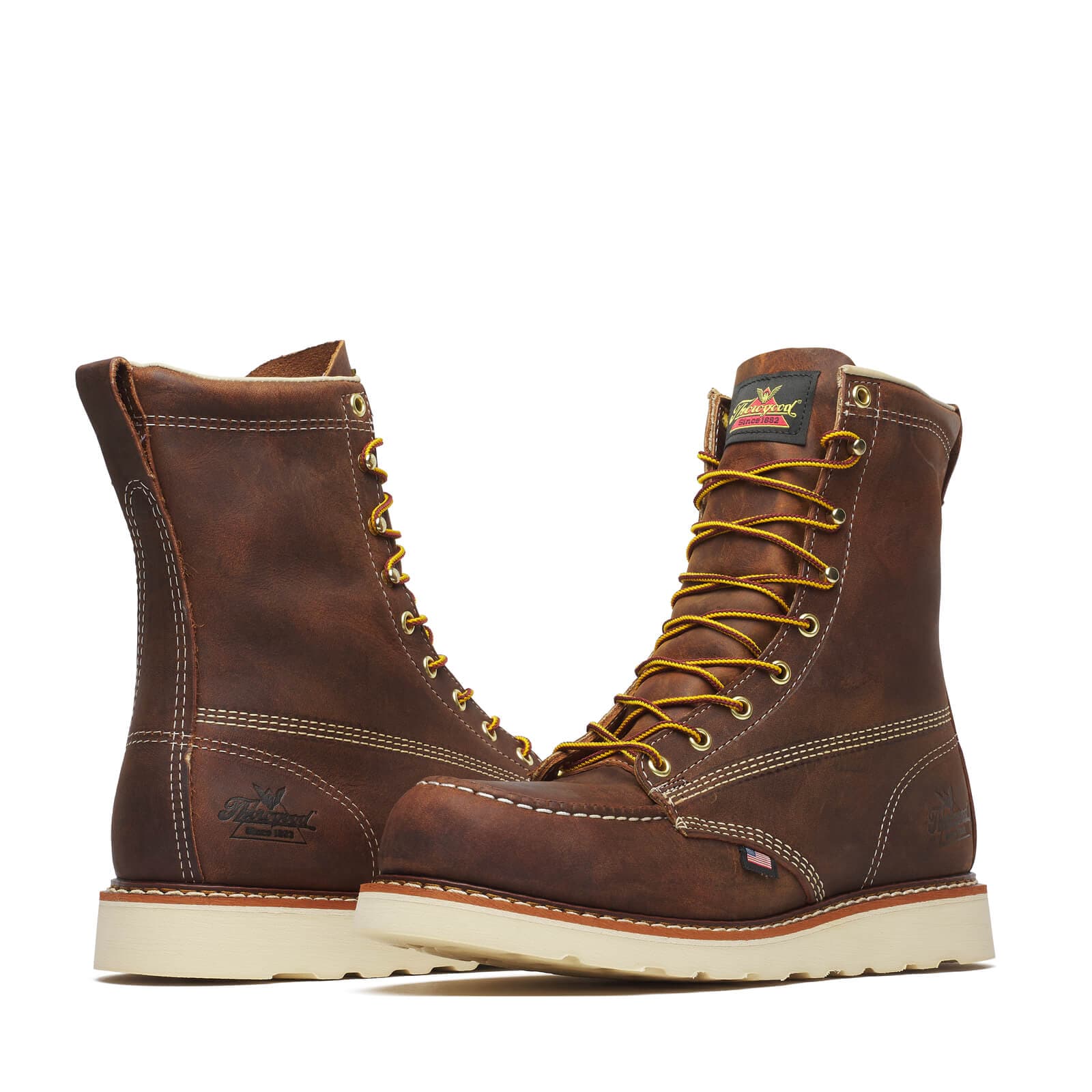 Thorogood Uniform Boots Fire_Safety_USA Thorogood American Heritage 8″ Trail Crazy Horse Safety Toe - Men's