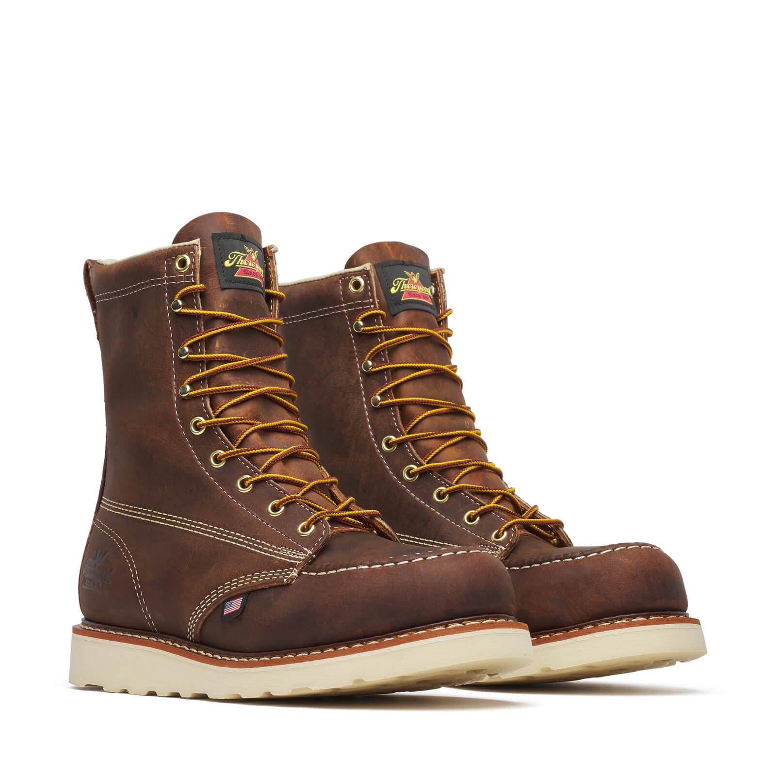 Thorogood Uniform Boots Fire_Safety_USA Thorogood American Heritage 8″ Trail Crazy Horse Safety Toe - Men's