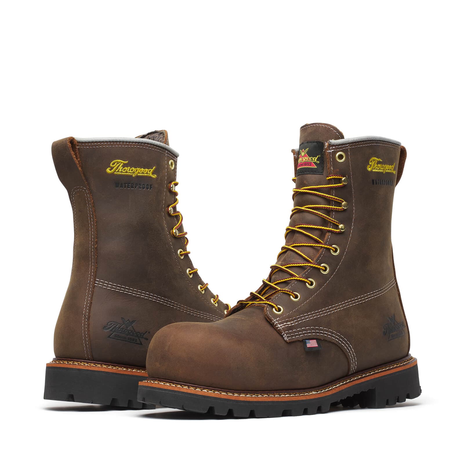 Thorogood Uniform Boots Fire_Safety_USA Thorogood American Legacy Series Waterproof 8” Crazyhorse Nano Toe - Men's