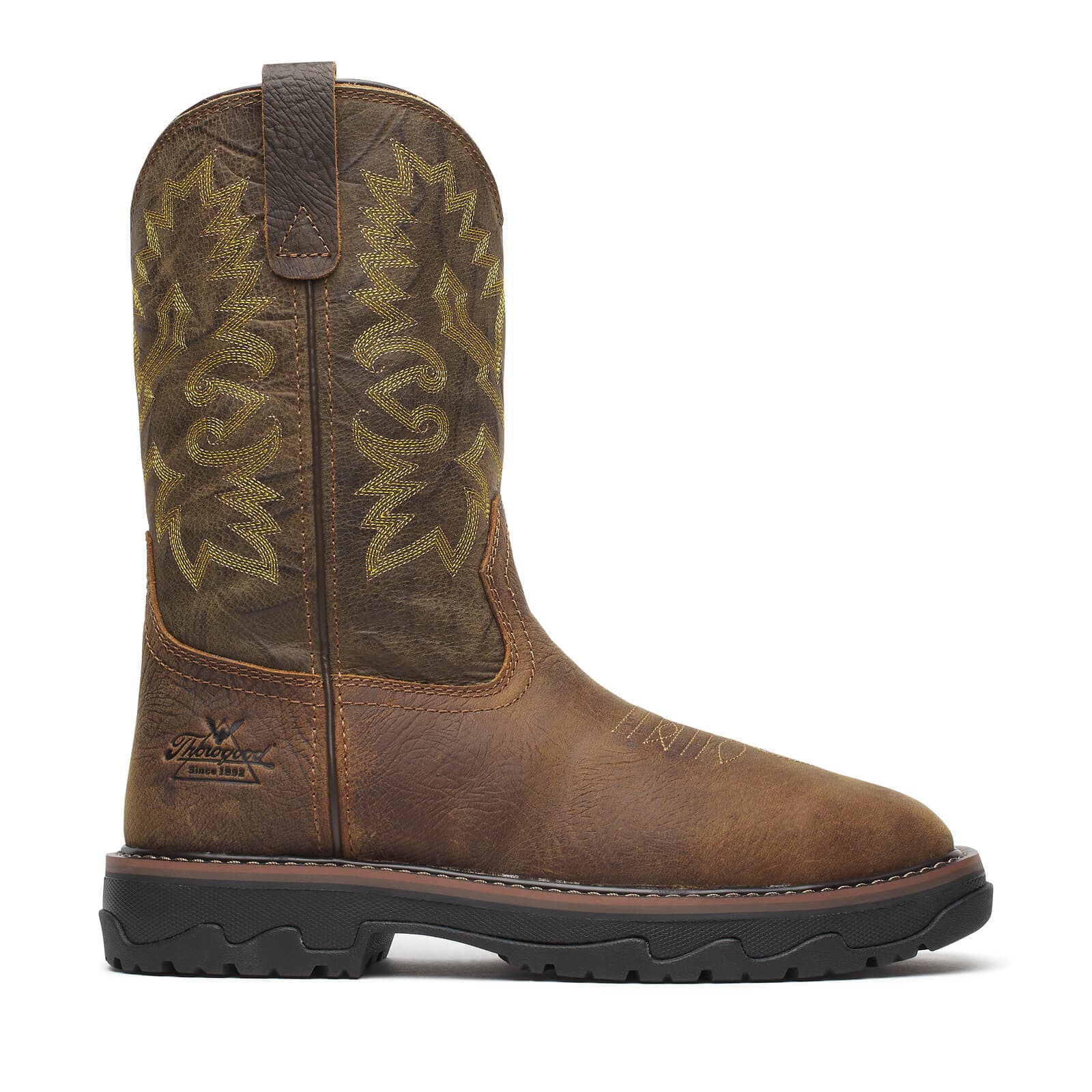 Thorogood Uniform Boots Fire_Safety_USA Thorogood Buffalo Ridge WP 11″ Brown/Sage Nano Sq Toe - Men's