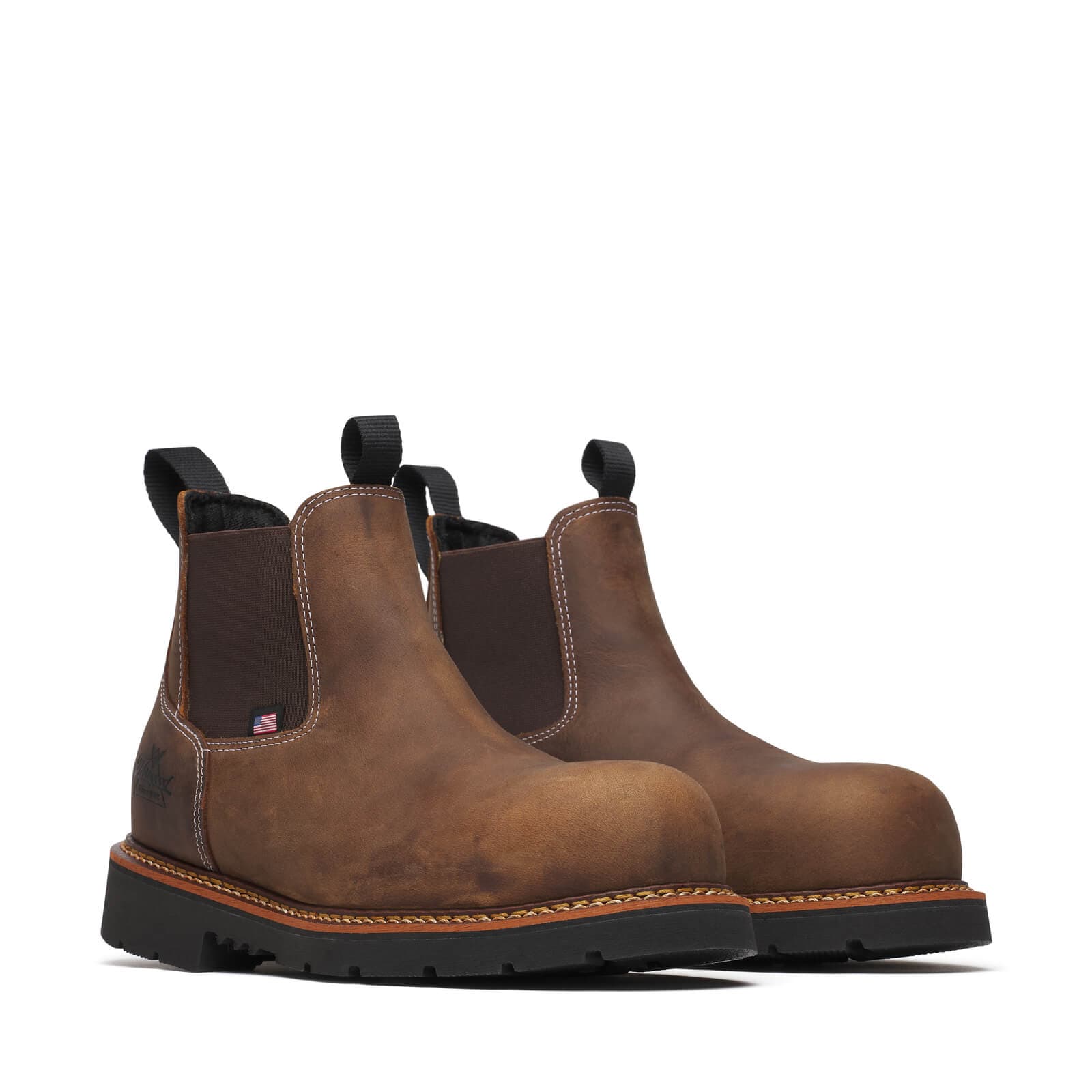 Thorogood Uniform Boots Fire_Safety_USA Thorogood Chelsea Crazy Horse Nano Round Toe - Men's