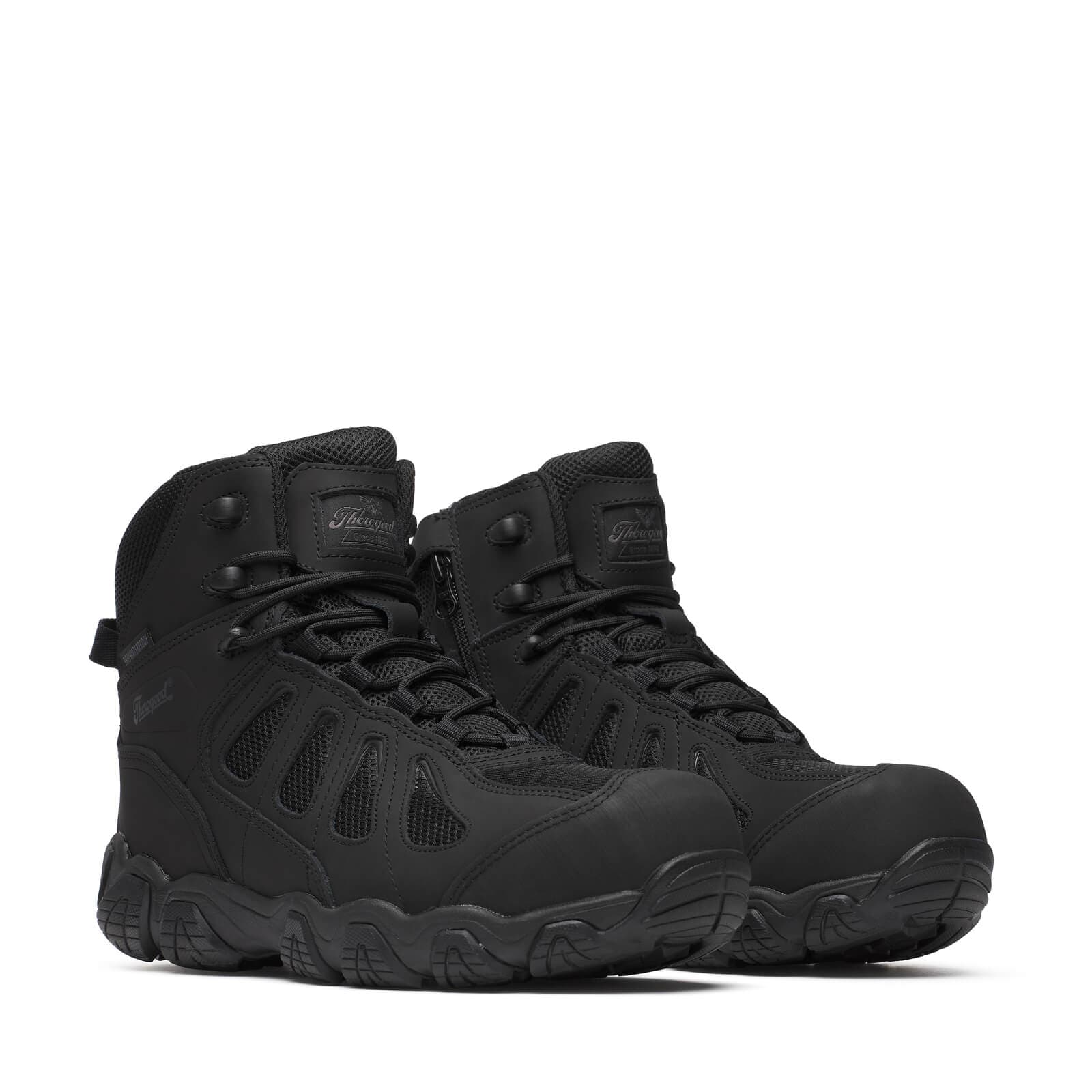 Thorogood Uniform Boots Fire_Safety_USA Thorogood Crosstrex Series Safety Toe Side Zip BBP Waterproof 6″ Hiker - Men's
