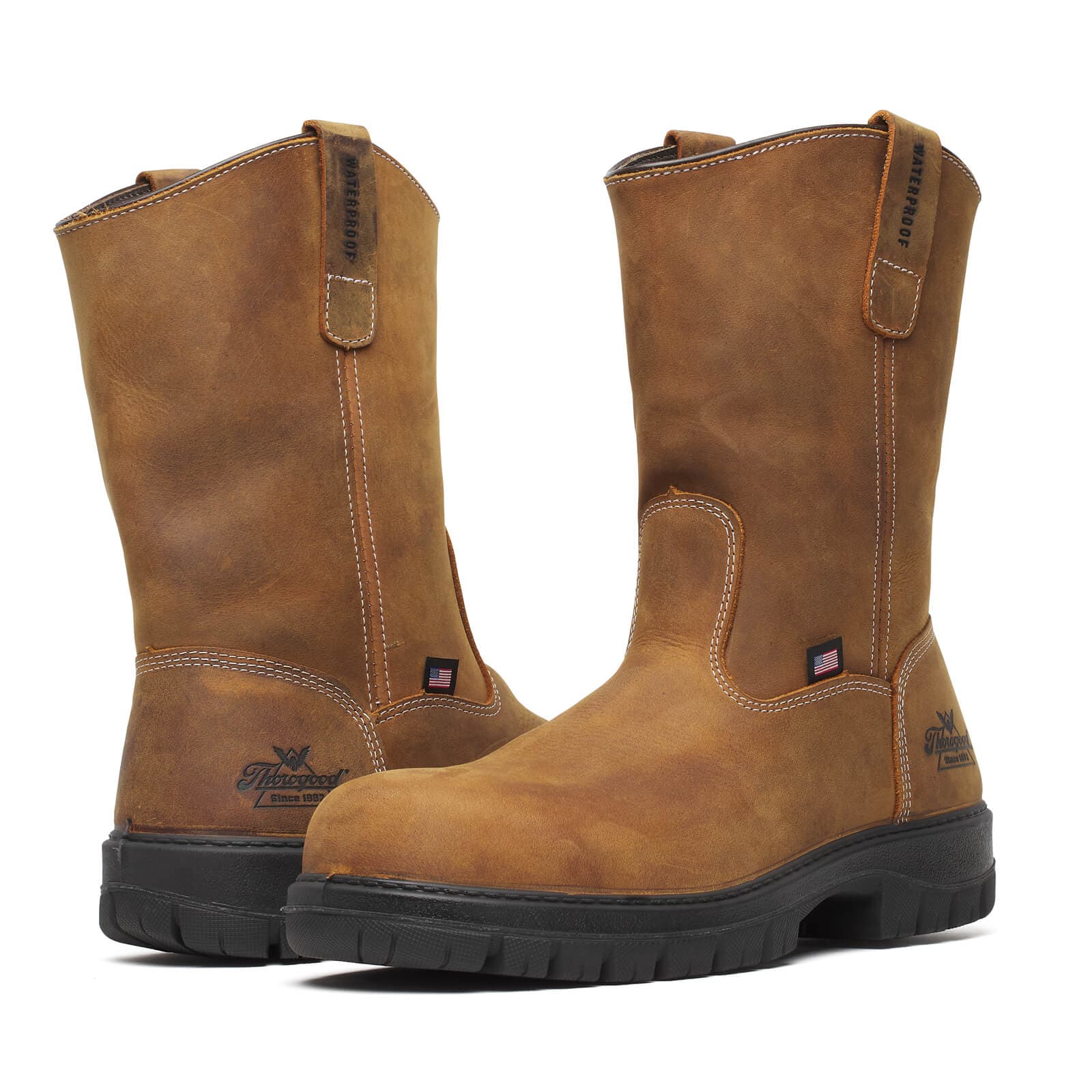 Thorogood Uniform Boots Fire_Safety_USA Thorogood Genesis Series 11″ Chestnut Nano Safety Toe Waterproof - Men's