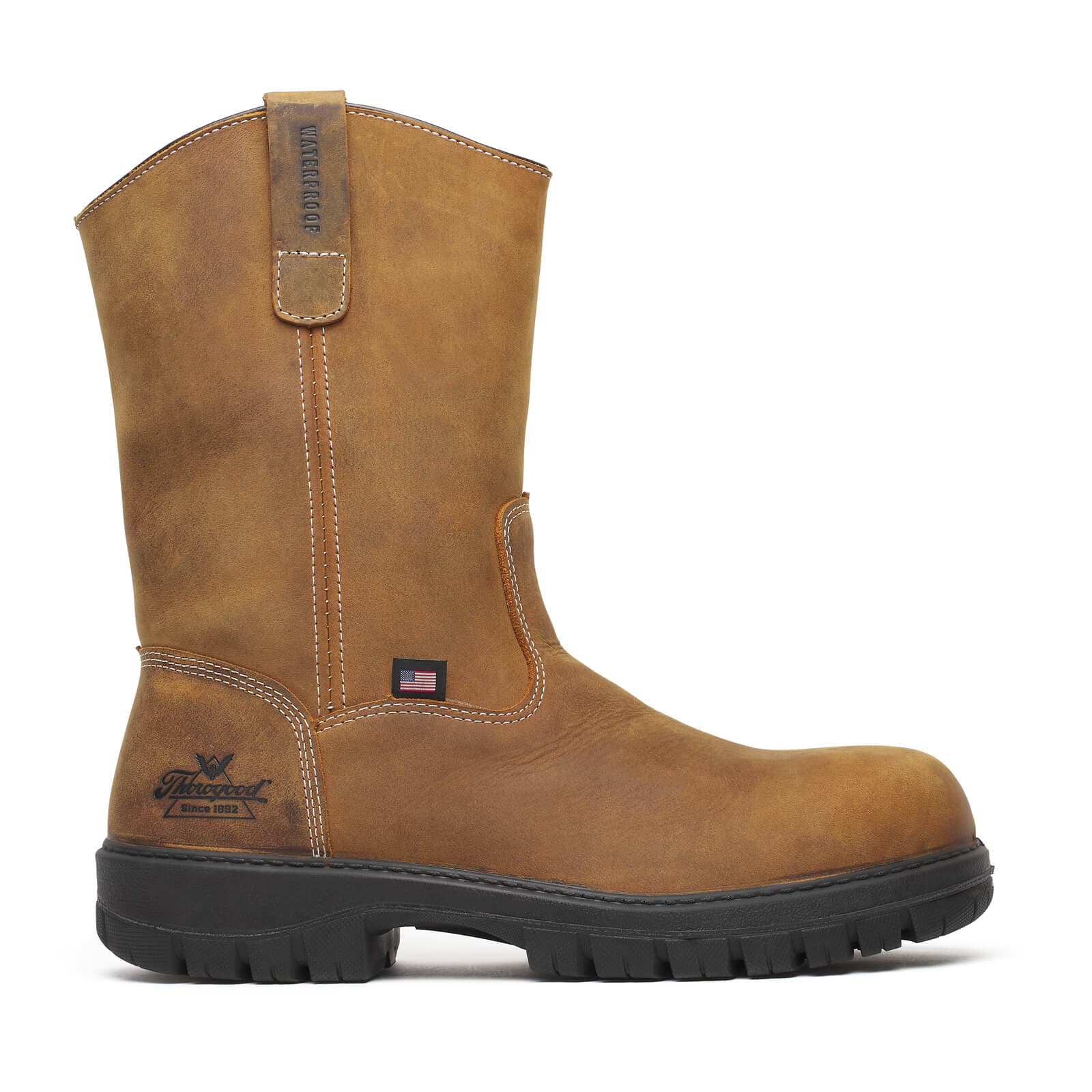 Thorogood Uniform Boots Fire_Safety_USA Thorogood Genesis Series 11″ Chestnut Nano Safety Toe Waterproof - Men's