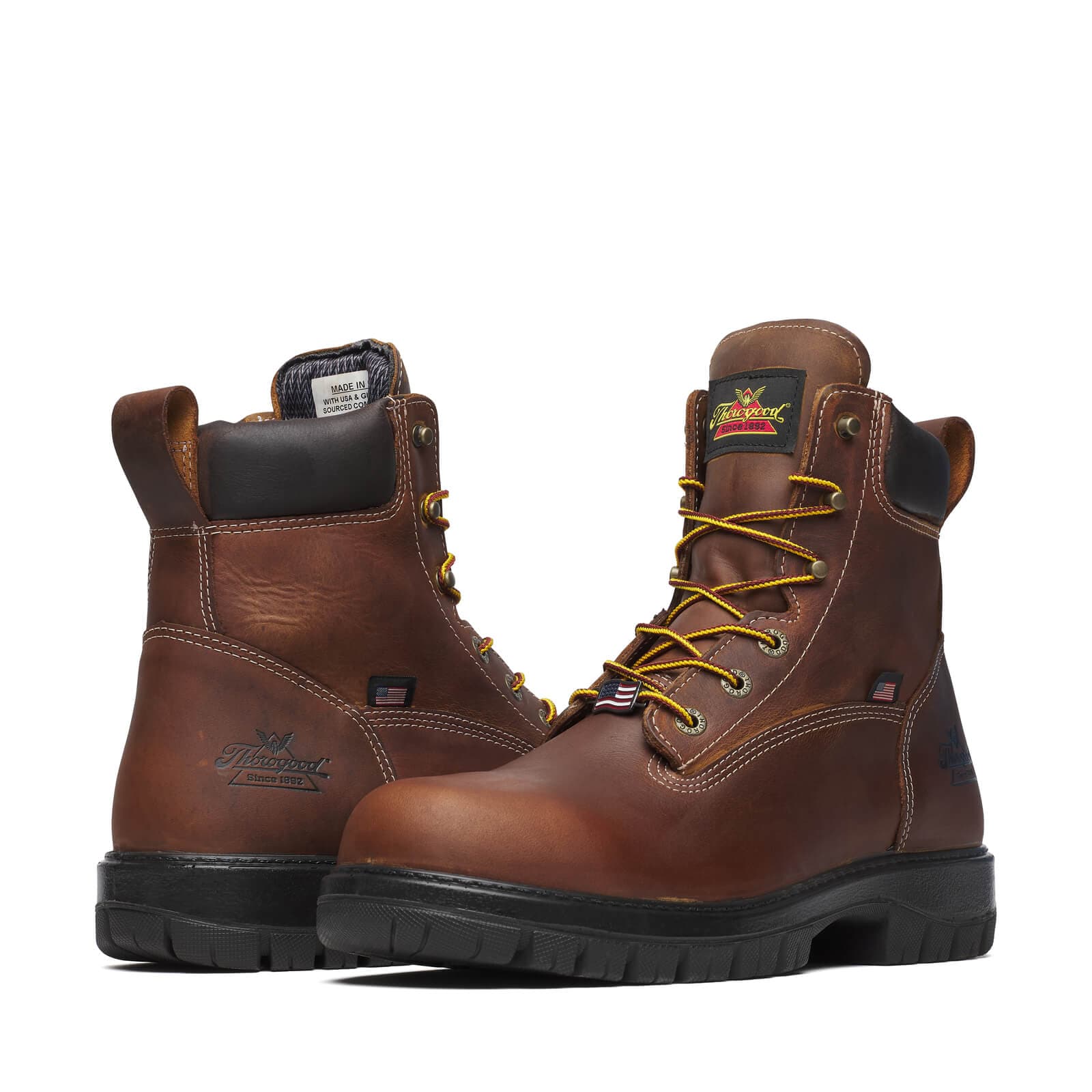 Thorogood Uniform Boots Fire_Safety_USA Thorogood Genesis Series 6″ Bourbon Round Toe - Men's
