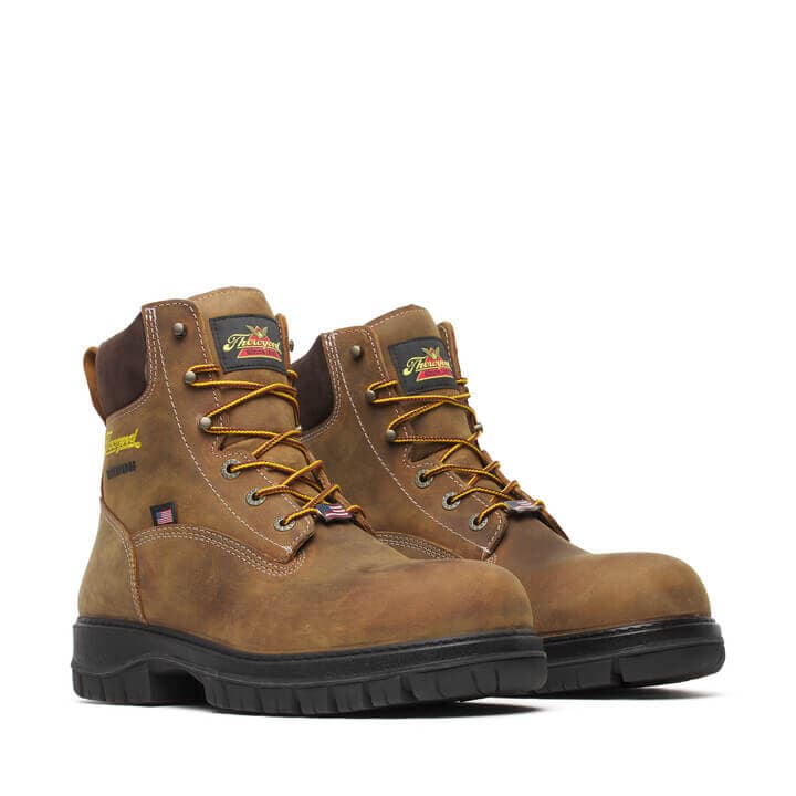 Thorogood Uniform Boots Fire_Safety_USA Thorogood Genesis Series 6″ Chestnut Nano Safety Toe Waterproof - Men's