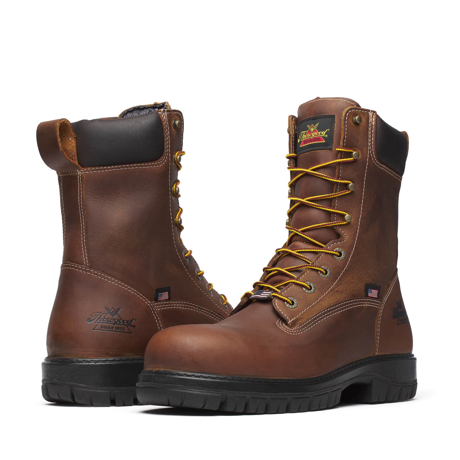 Thorogood Uniform Boots Fire_Safety_USA Thorogood Genesis Series 8″ Bourbon Nano Round Toe - Men's