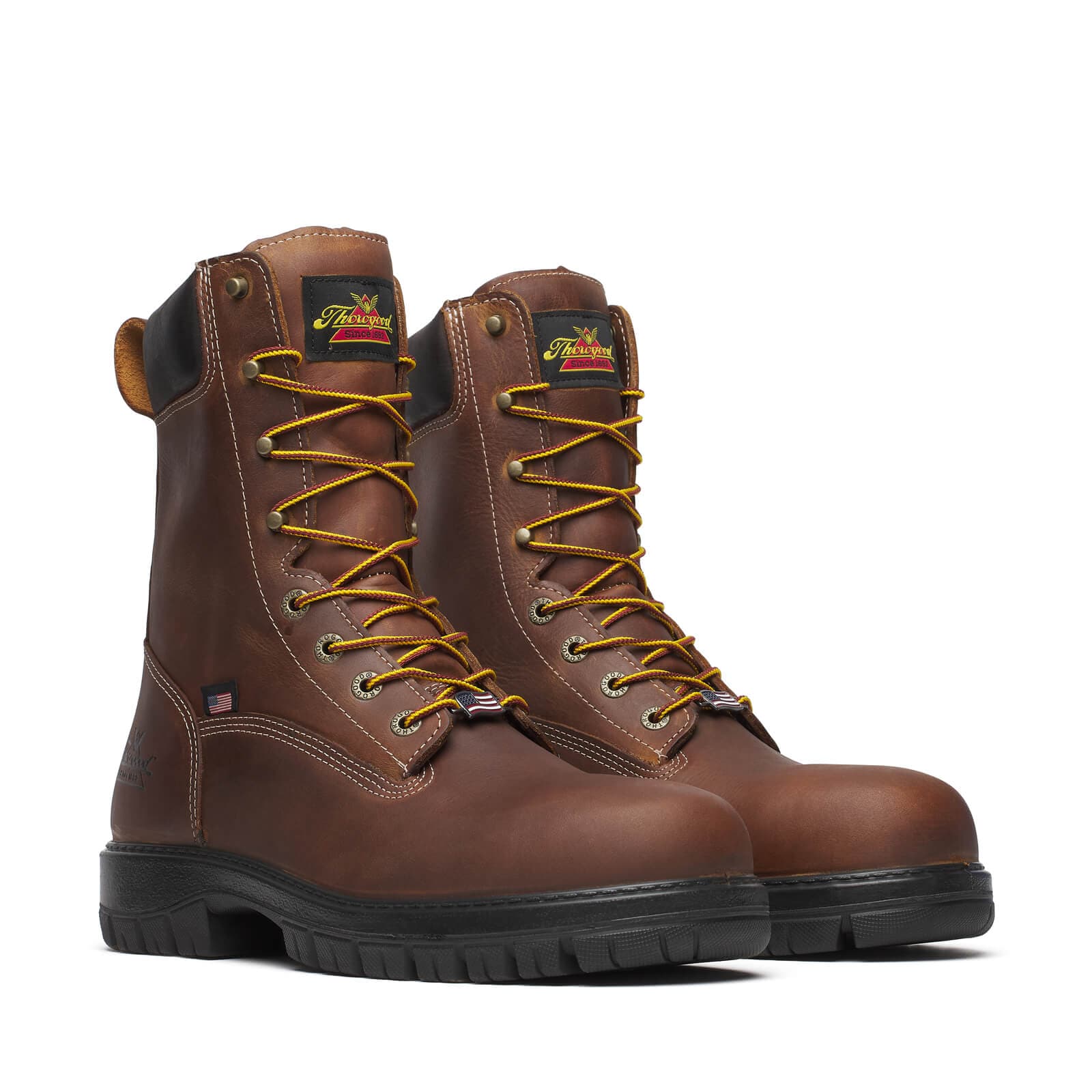 Thorogood Uniform Boots Fire_Safety_USA Thorogood Genesis Series 8″ Bourbon Nano Round Toe - Men's