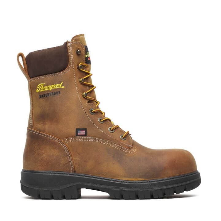 Thorogood Uniform Boots Fire_Safety_USA Thorogood Genesis Series 8″ Chestnut Nano Safety Toe Waterproof - Men's