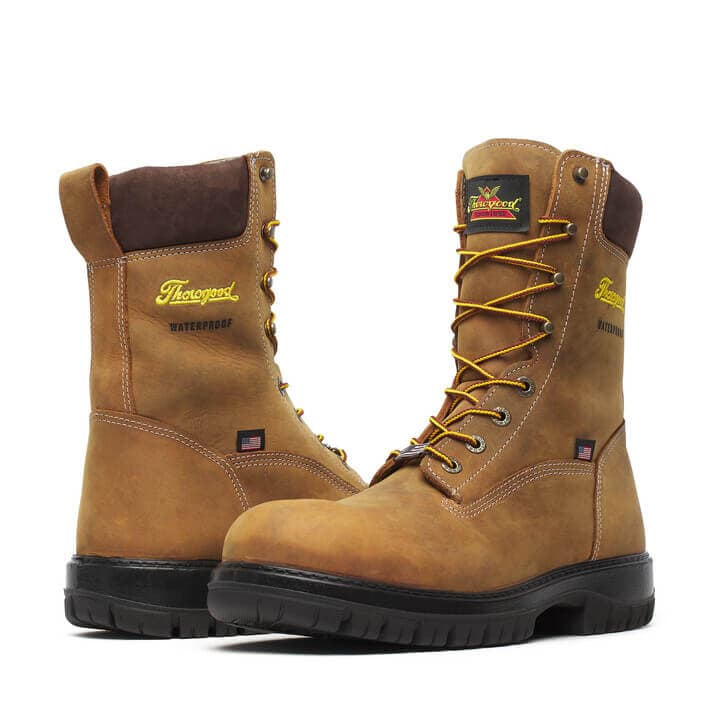 Thorogood Uniform Boots Fire_Safety_USA Thorogood Genesis Series 8″ Chestnut Waterproof- Men's