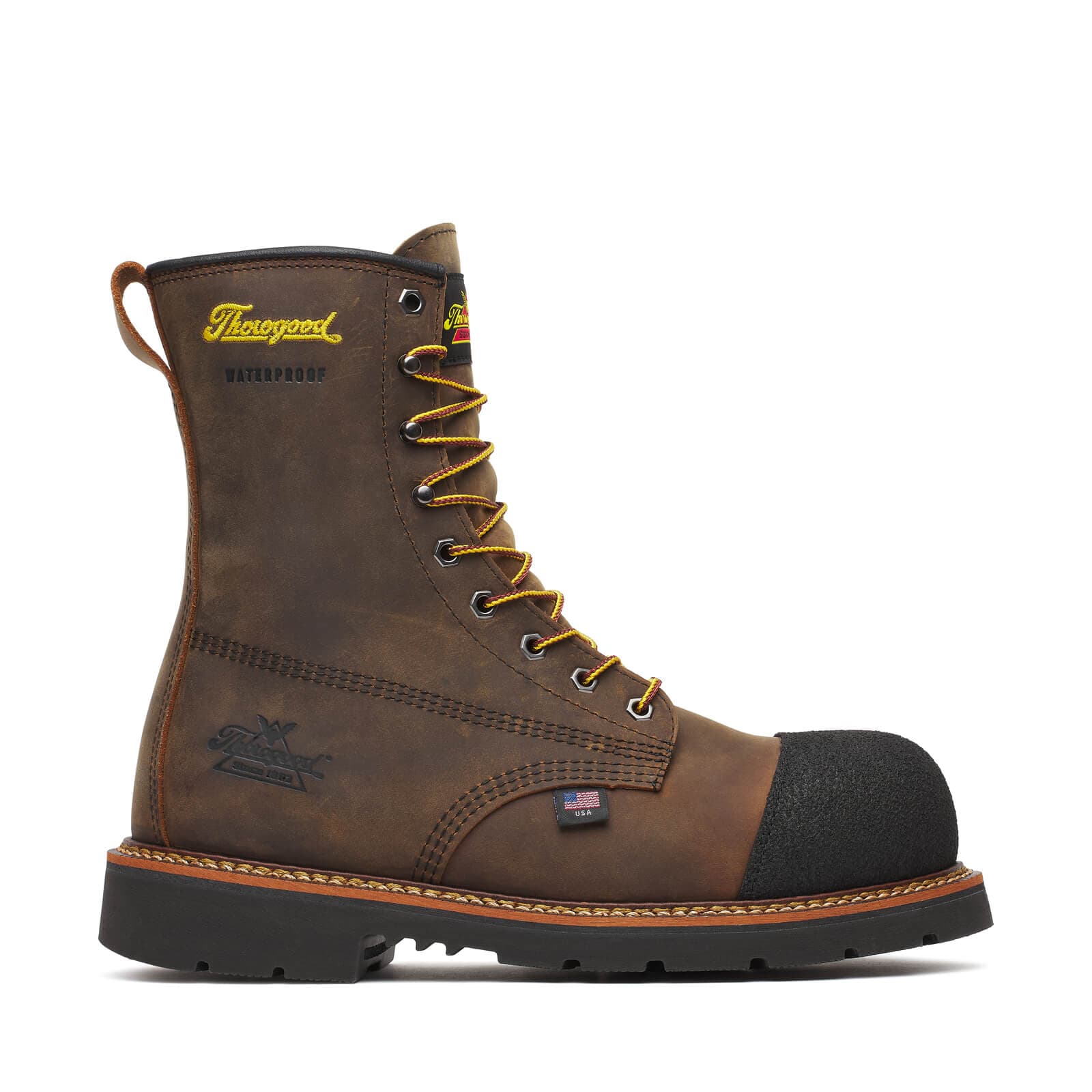 Thorogood Uniform Boots Fire_Safety_USA Thorogood Hammerhead 8″ Crazy Horse Nano Toe - Men's