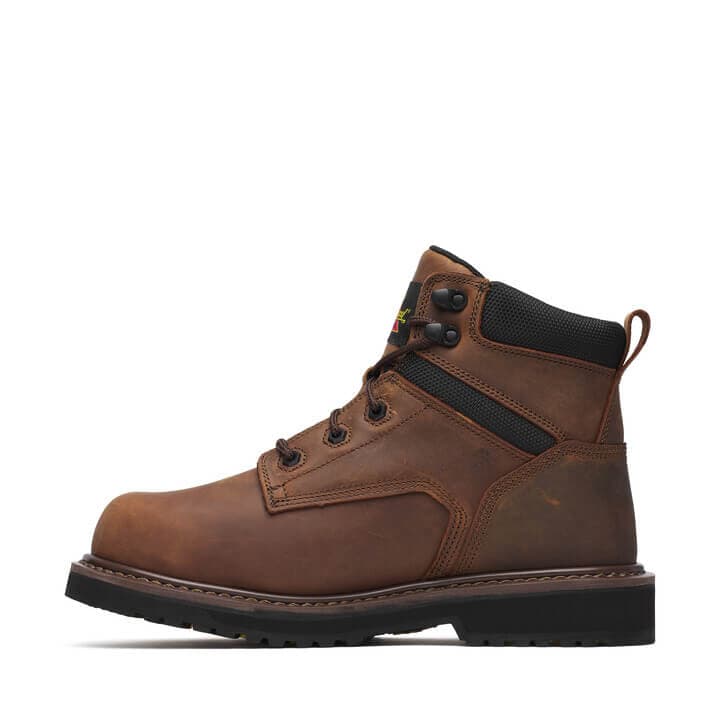 Thorogood Uniform Boots Fire_Safety_USA Thorogood Jobsite Series 6″ Crazy Horse Waterproof Safety Toe - Men's