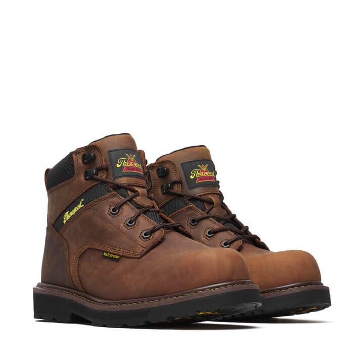 Thorogood Uniform Boots Fire_Safety_USA Thorogood Jobsite Series 6″ Crazy Horse Waterproof Safety Toe - Men's