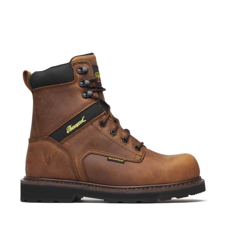 Thorogood Uniform Boots Fire_Safety_USA Thorogood Jobsite Series 8″ Crazy Horse Waterproof Safety Toe - Men's