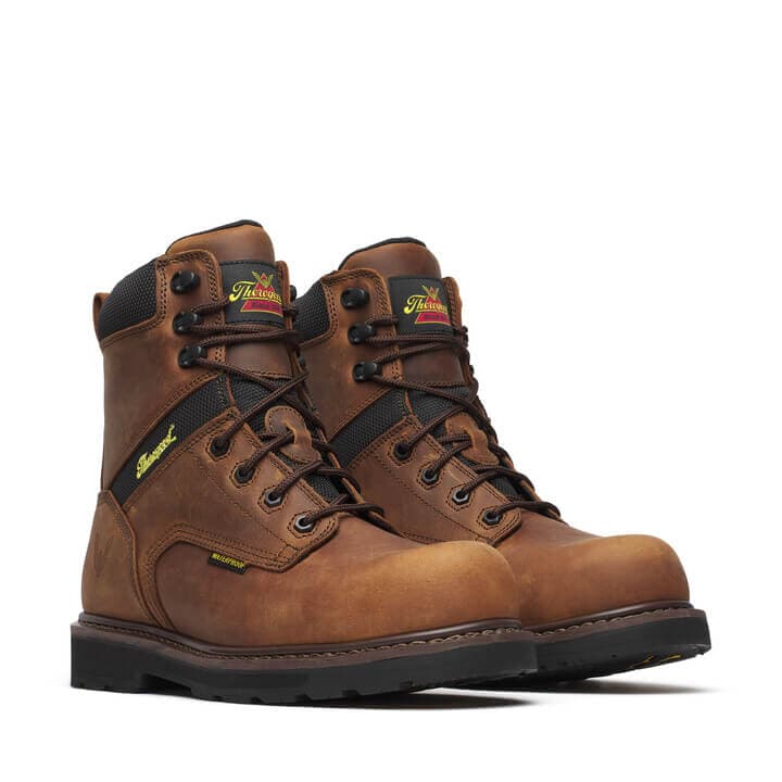 Thorogood Uniform Boots Fire_Safety_USA Thorogood Jobsite Series 8″ Crazy Horse Waterproof Safety Toe - Men's