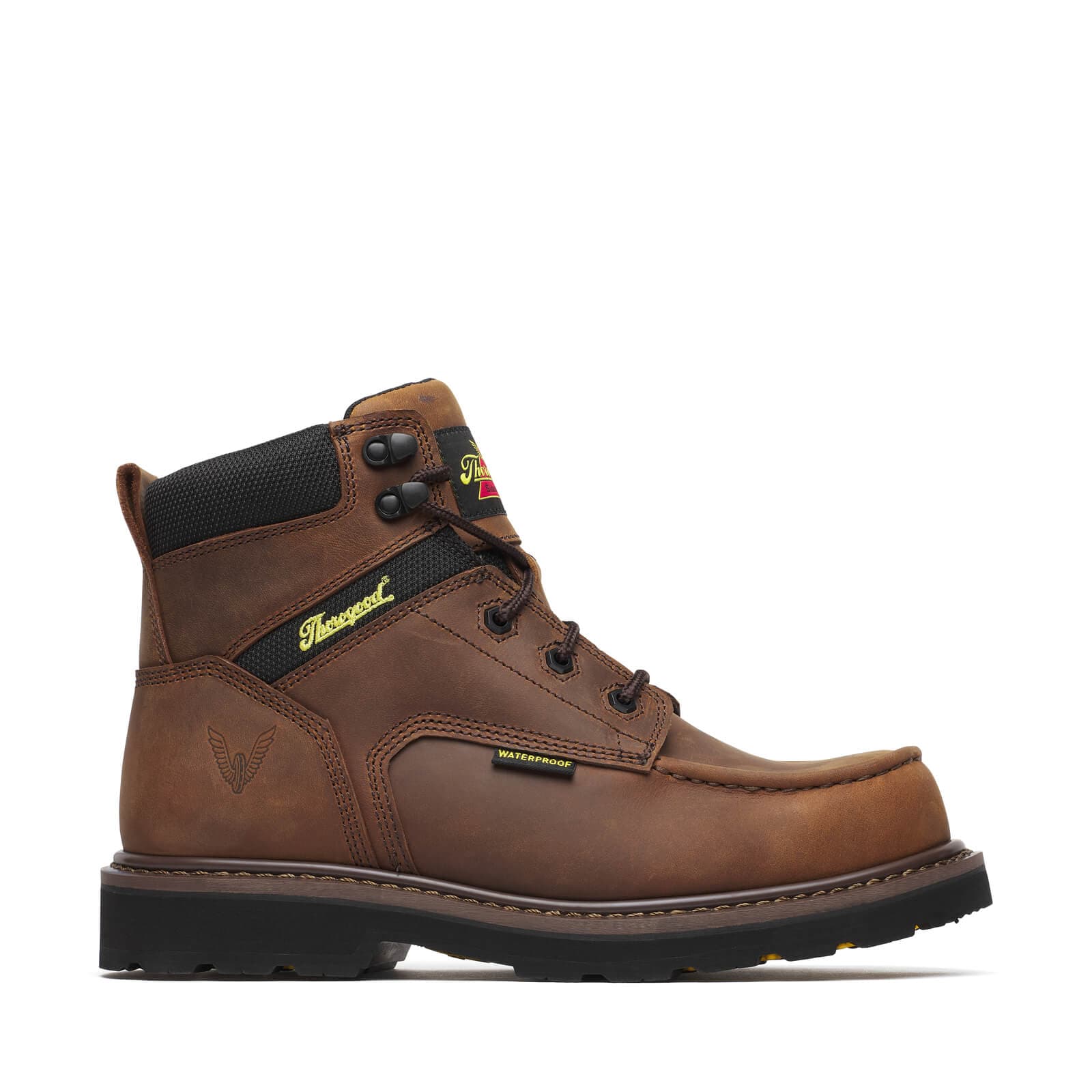Thorogood Uniform Boots Fire_Safety_USA Thorogood Jobsite Series WP 6″ Crazy Horse Comp Moc Toe - Men's