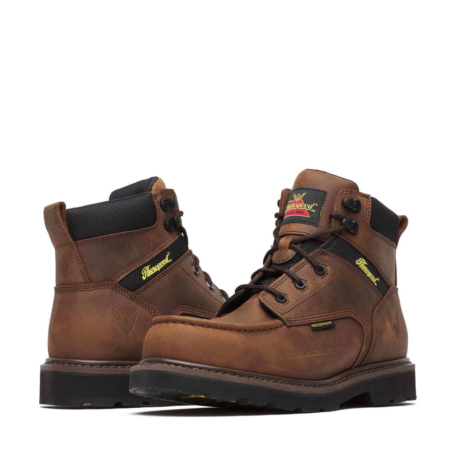 Thorogood Uniform Boots Fire_Safety_USA Thorogood Jobsite Series WP 6″ Crazy Horse Comp Moc Toe - Men's