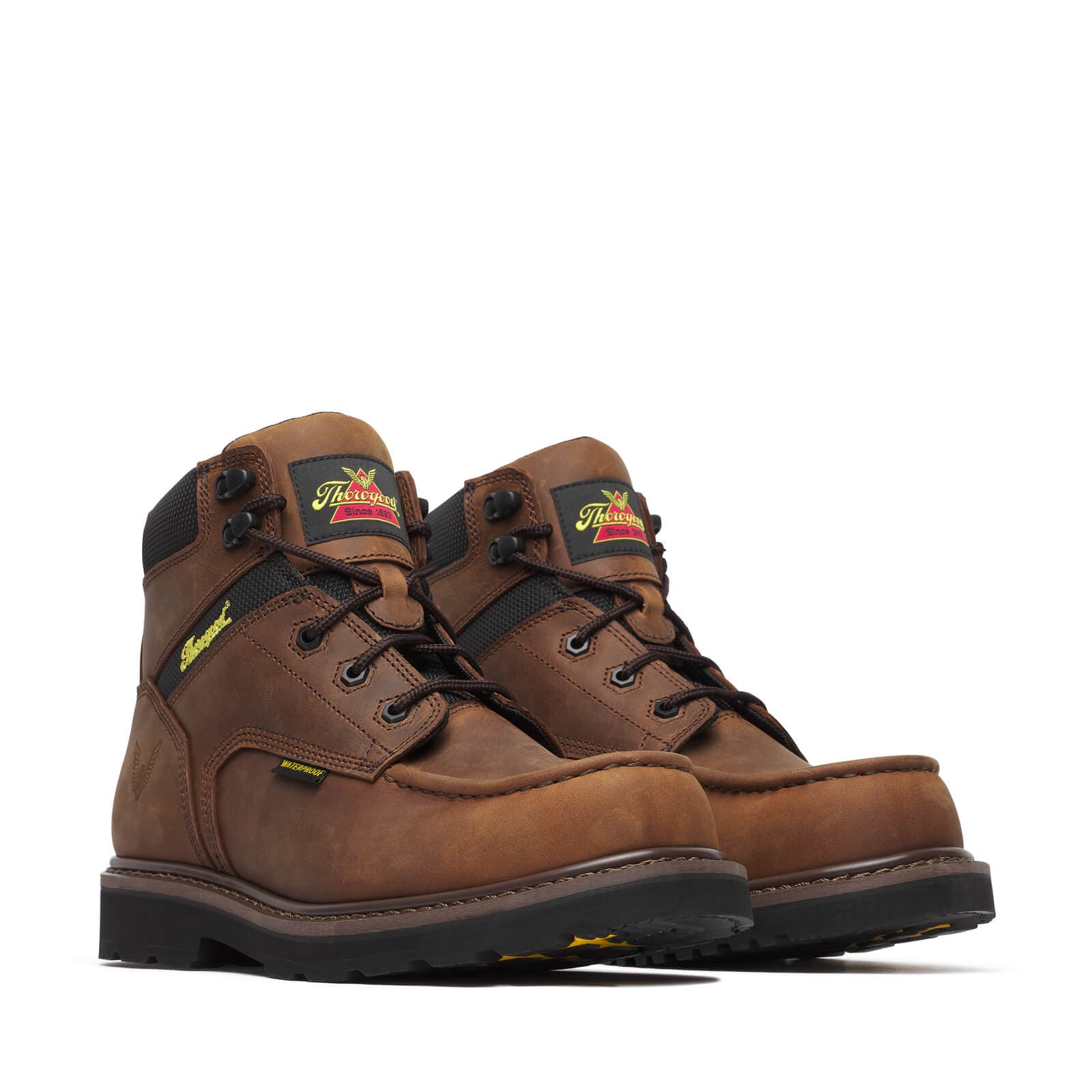 Thorogood Uniform Boots Fire_Safety_USA Thorogood Jobsite Series WP 6″ Crazy Horse Comp Moc Toe - Men's