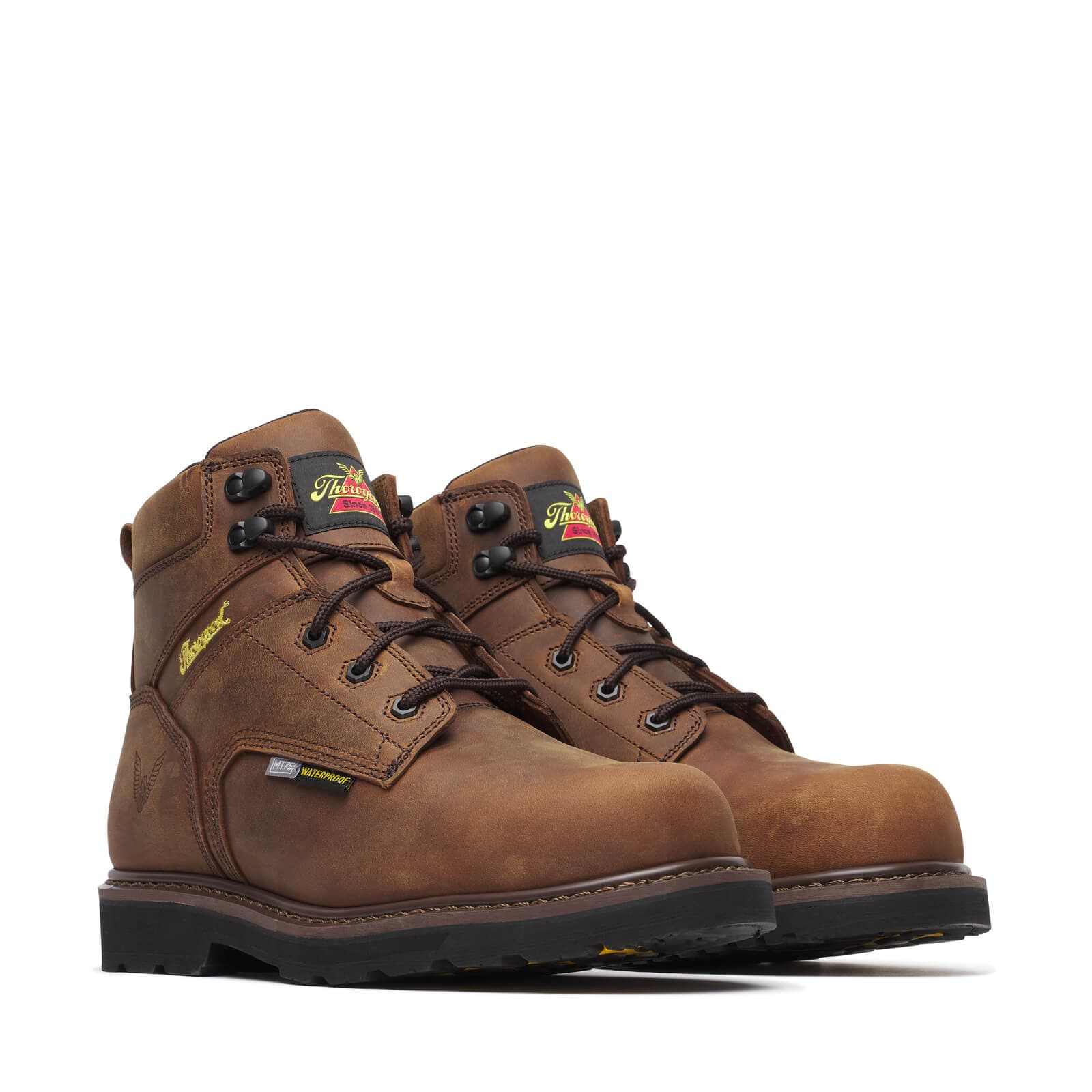 Thorogood Uniform Boots Fire_Safety_USA Thorogood Jobsite Series WP 6″ Crazy Horse Comp Round Toe - Men's