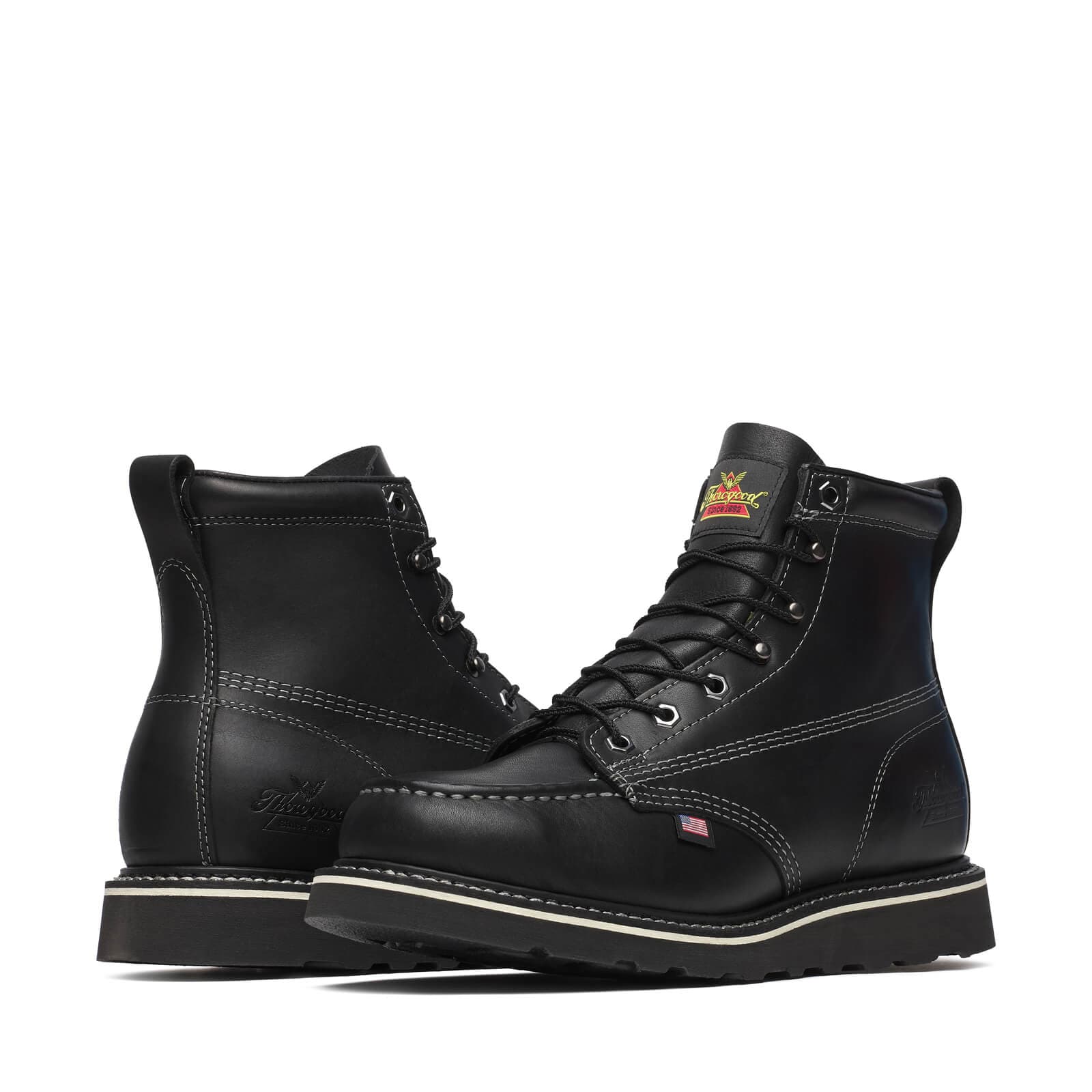 Thorogood Uniform Boots Fire_Safety_USA Thorogood Midnight Series 6″ Black Moc Toe - Men's