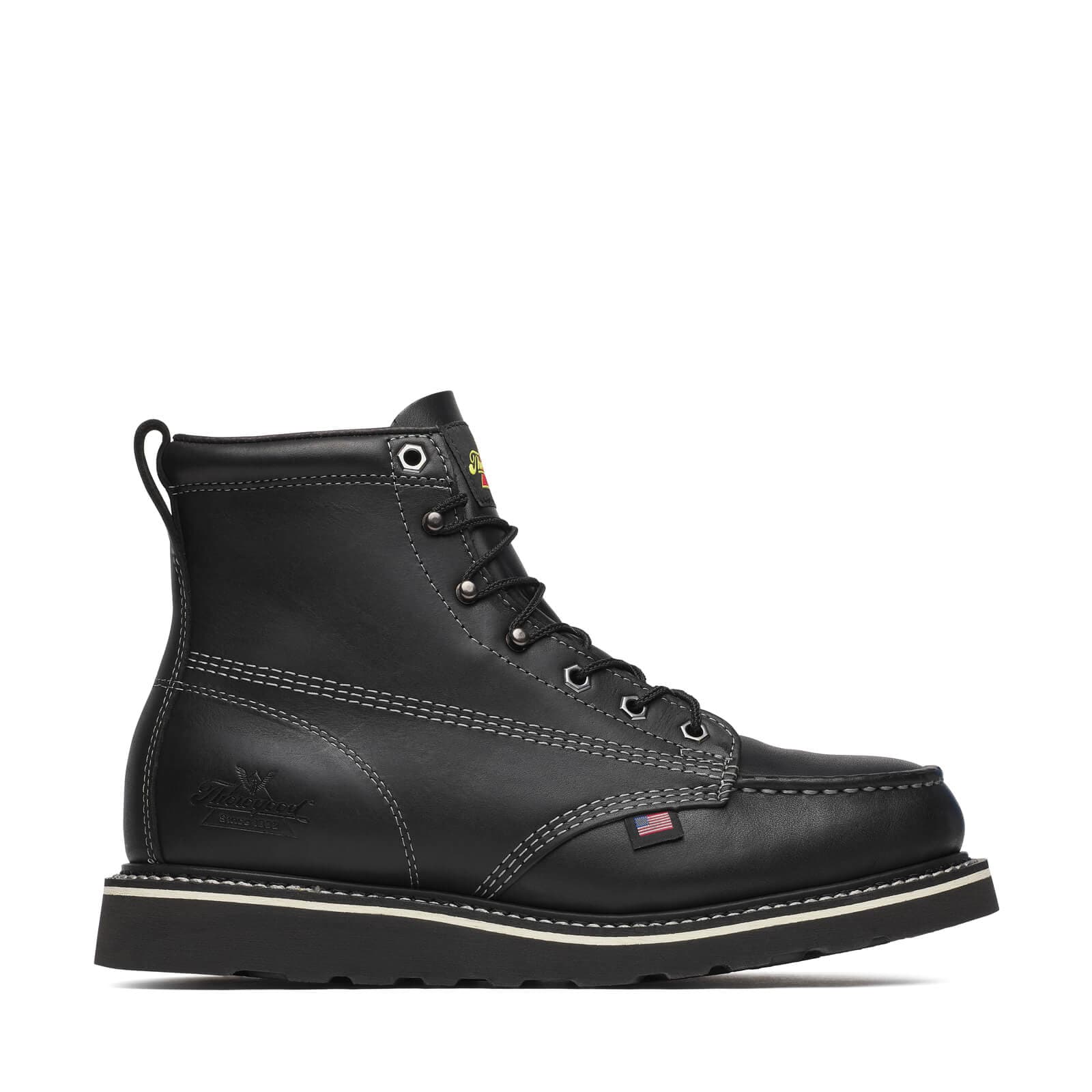 Thorogood Uniform Boots Fire_Safety_USA Thorogood Midnight Series 6″ Black Moc Toe - Men's