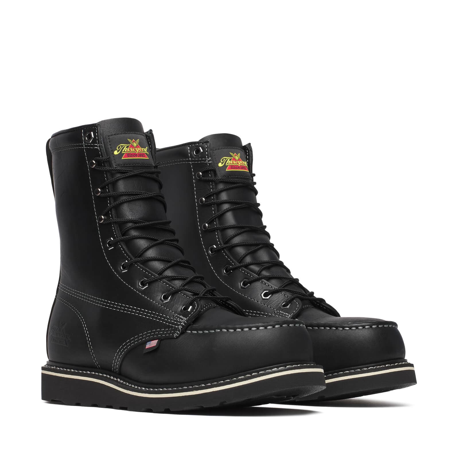 Thorogood Uniform Boots Fire_Safety_USA Thorogood Midnight Series 8″ Black Moc Safety Toe - Men's