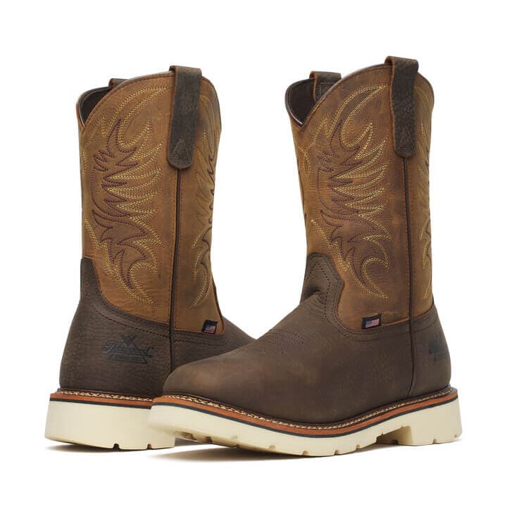 Thorogood Uniform Boots Fire_Safety_USA Thorogood Square Toe Wellington 11″ Pebble Bottom/Crazy Horse Upper - Men's