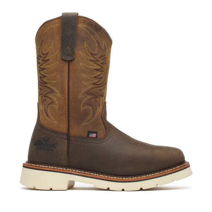 Thorogood Uniform Boots Fire_Safety_USA Thorogood Square Toe Wellington 11″ Pebble Bottom/Crazy Horse Upper - Men's