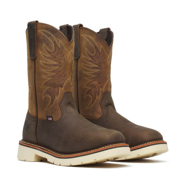 Thorogood Square Toe Wellington 11″ Pebble Bottom/Crazy Horse Upper -