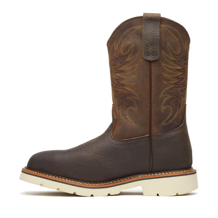 Thorogood Uniform Boots Fire_Safety_USA Thorogood Square Toe Wellington Pebble Bottom/Crazy Horse Upper 11″ Safety Toe - Men's