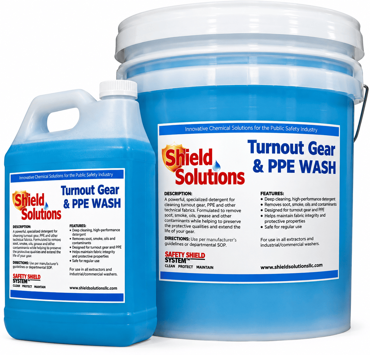 Shield Solutions Washing/Drying Equipment Fire_Safety_USA Turnout Gear Wash - Cleaning Solution & Detergent