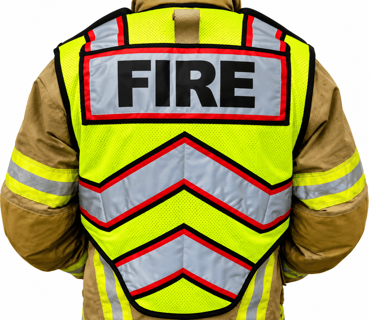 Fire Ninja Safety Vests Fire_Safety_USA Ultra-Bright Red Fire Public Safety Vest