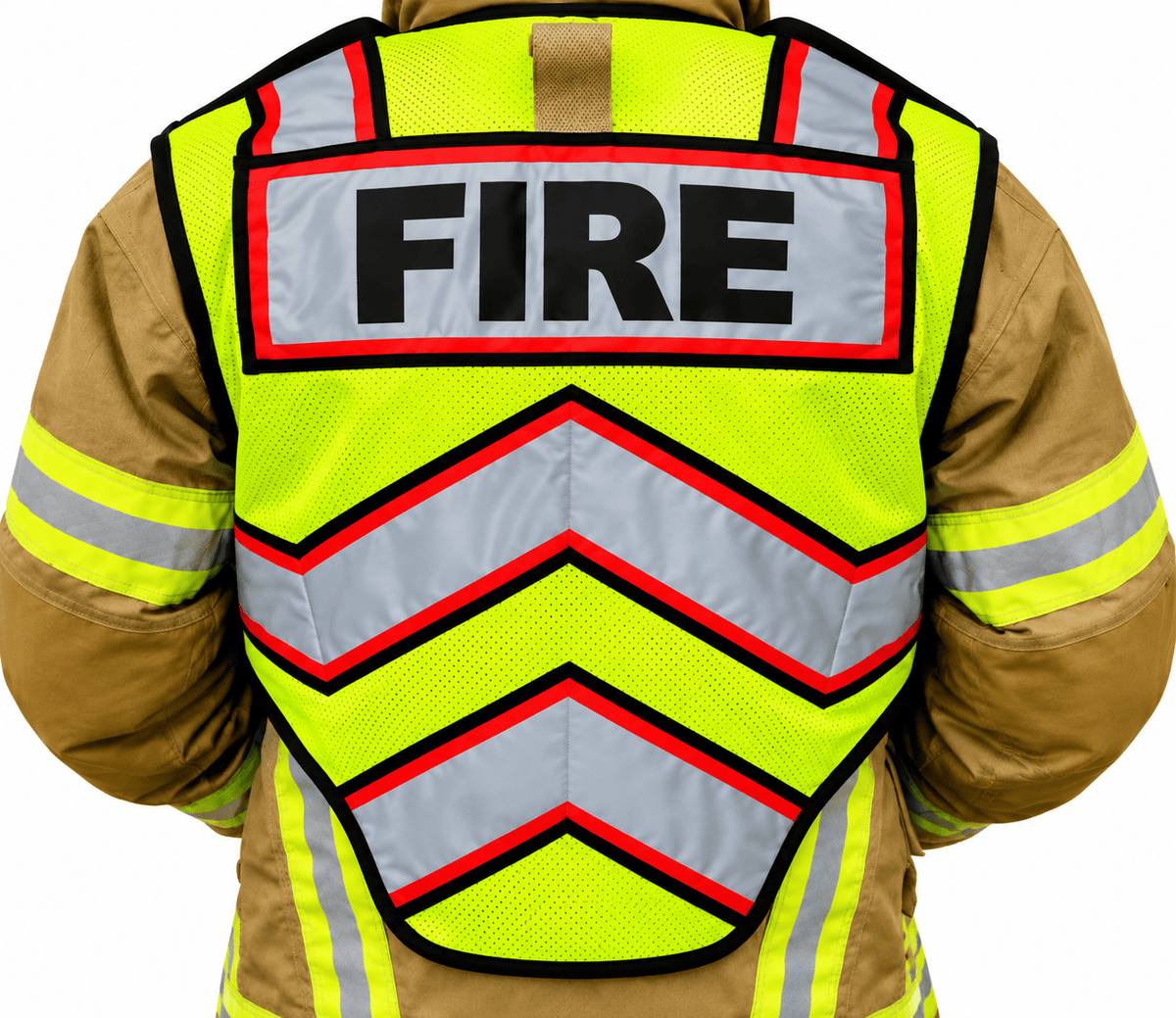 Fire Ninja Safety Vests Fire_Safety_USA Ultra-Bright Red Fire Public Safety Vest