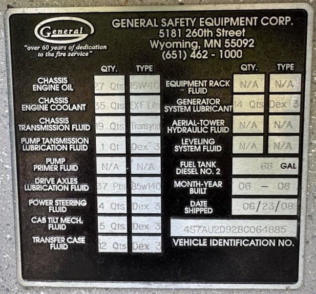 E-ONE Fire Truck Fire_Safety_USA Used 2008 Rosenbauer Rear Mount Pumper