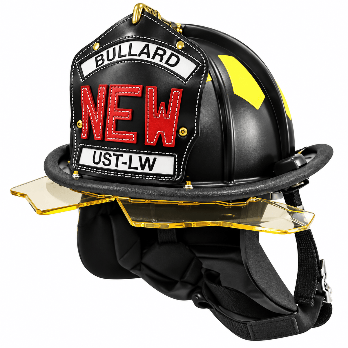 Bullard Helmet Fire_Safety_USA UST® LowRider Traditional Fire Helmet with NFPA Bourke Shield and FireFit® Comfort System - Matte Finish