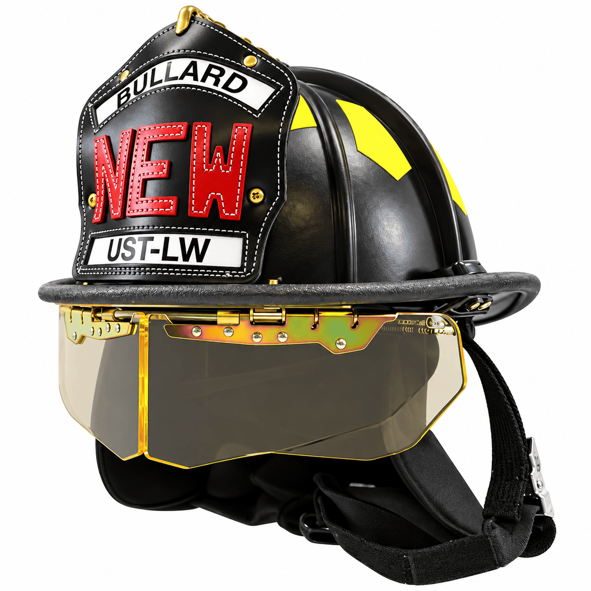 Bullard Helmet Fire_Safety_USA UST® LowRider Traditional Fire Helmet with NFPA Bourke Shield and FireFit® Comfort System - Matte Finish