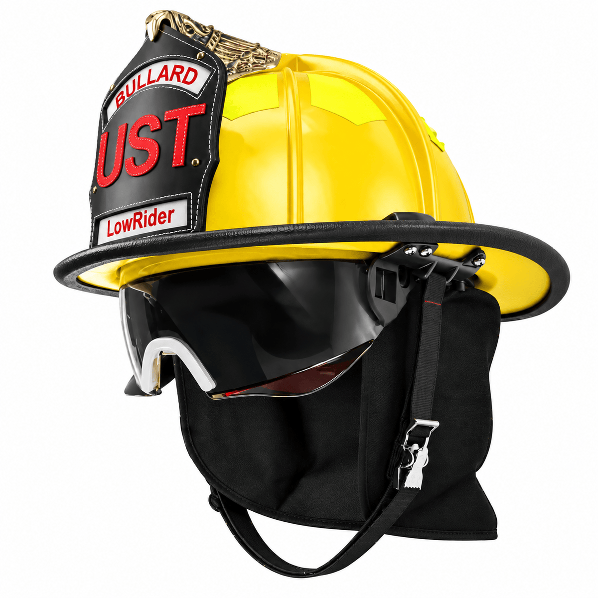 Bullard Helmet Fire_Safety_USA UST® LowRider Traditional Fire Helmet with ReTrak® Visor and FireFit® Comfort System - Matte Finish
