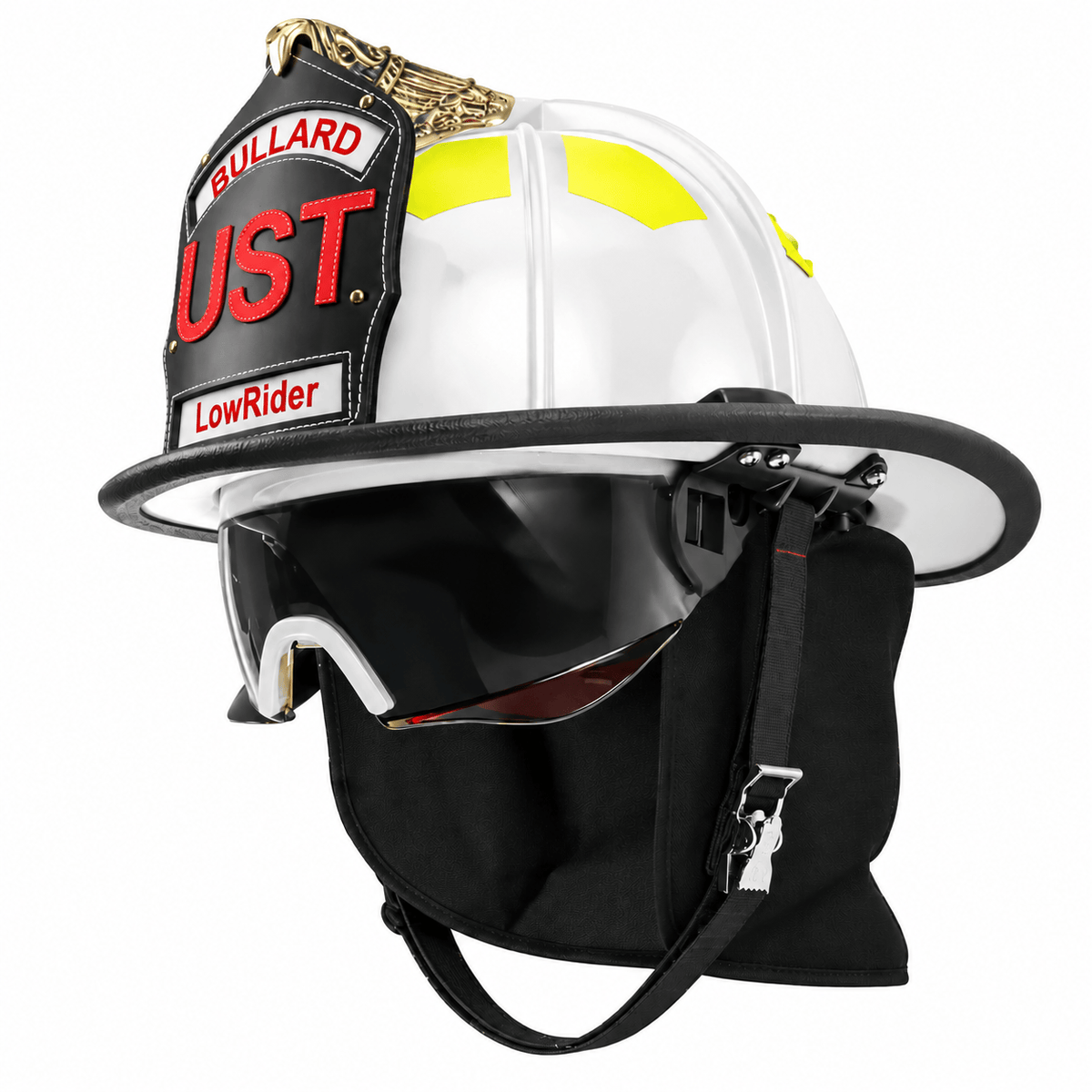 Bullard Helmet Fire_Safety_USA UST® LowRider Traditional Fire Helmet with ReTrak® Visor and FireFit® Comfort System - Matte Finish