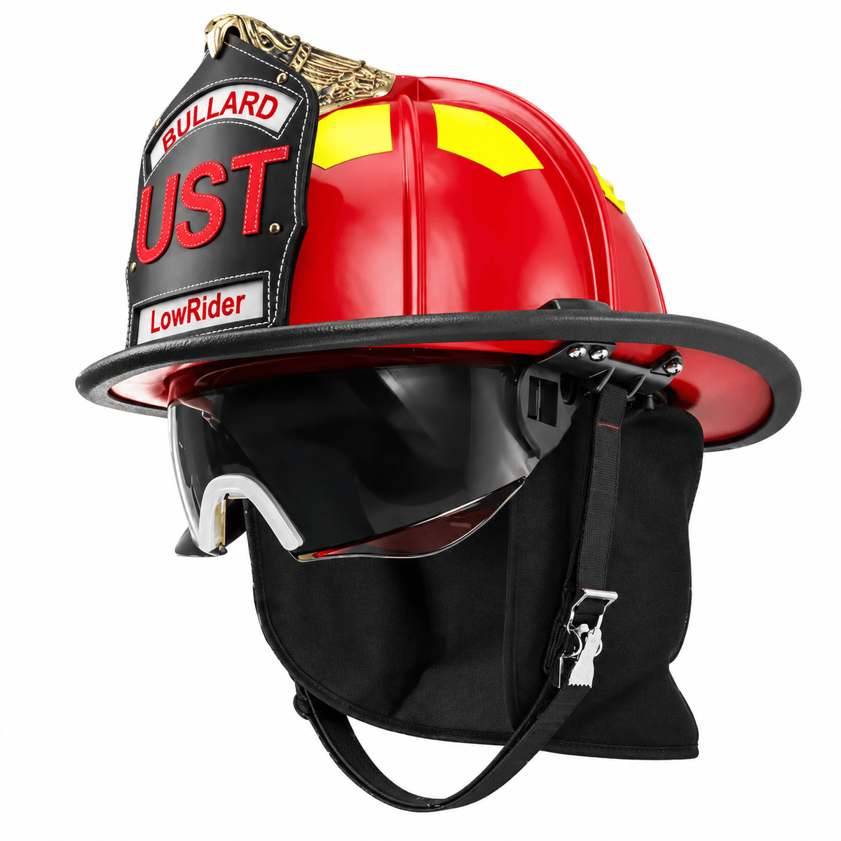 Bullard Helmet Fire_Safety_USA UST® LowRider Traditional Fire Helmet with ReTrak® Visor and FireFit® Comfort System - Matte Finish