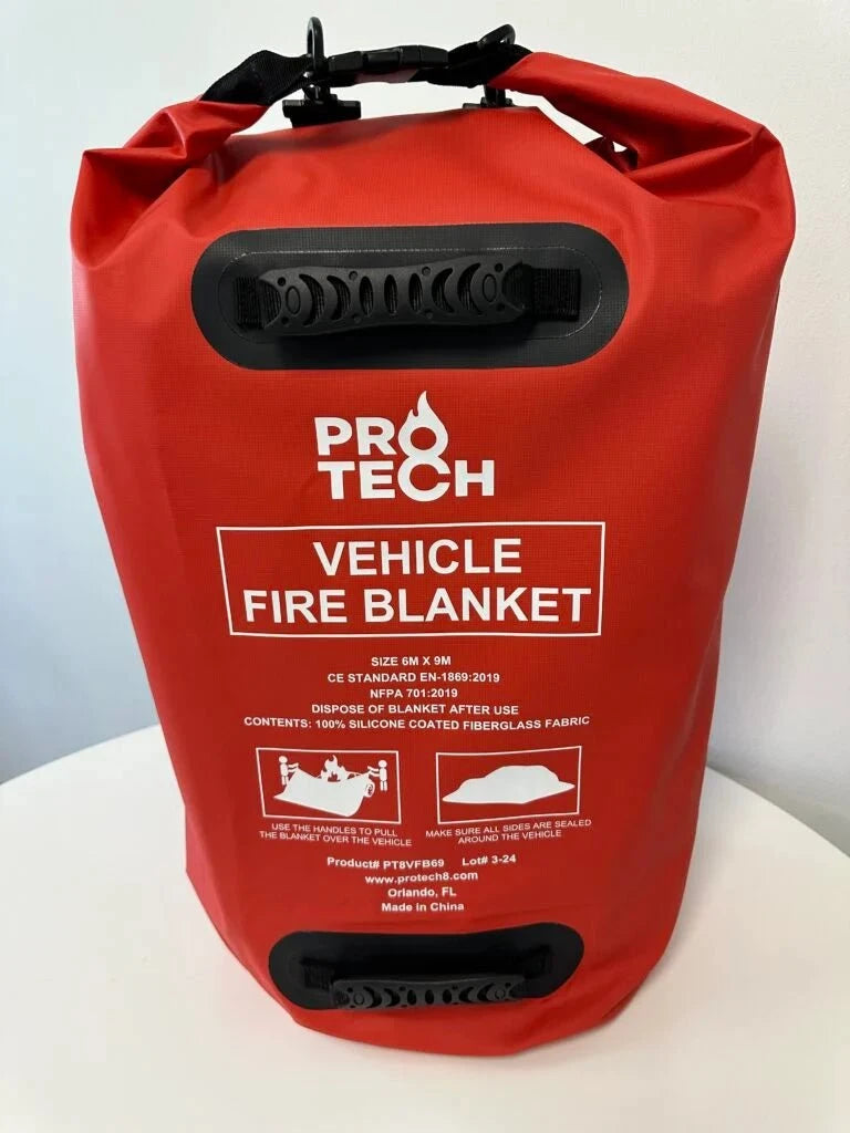 TechTrade LLC Fire Blankets Fire_Safety_USA Vehicle Fire Blanket Used for Extinguishing EV and Gas Vehicle Fires